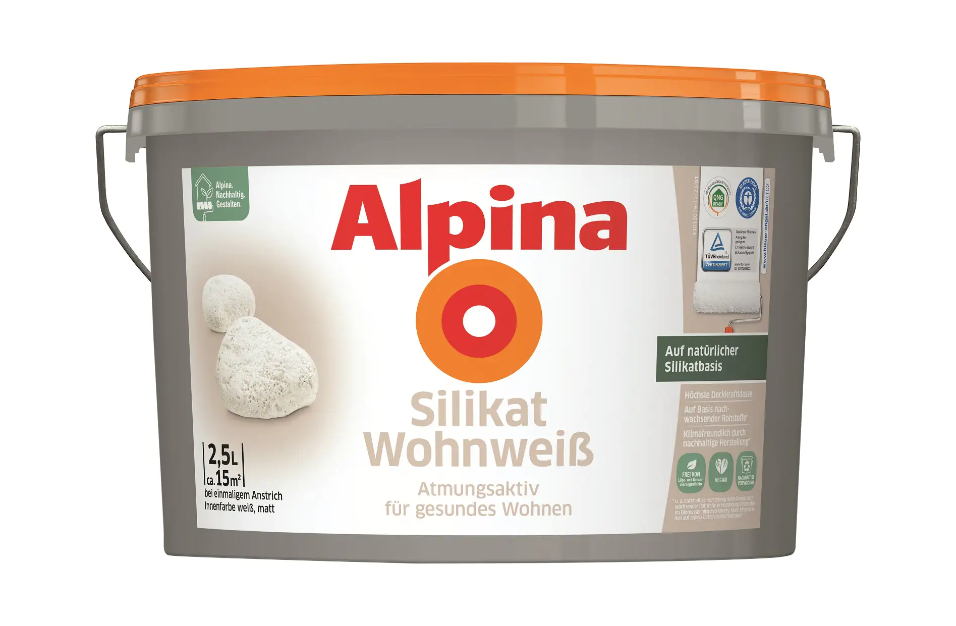 Alpina Silikat Wohnweiß 2,5 L
