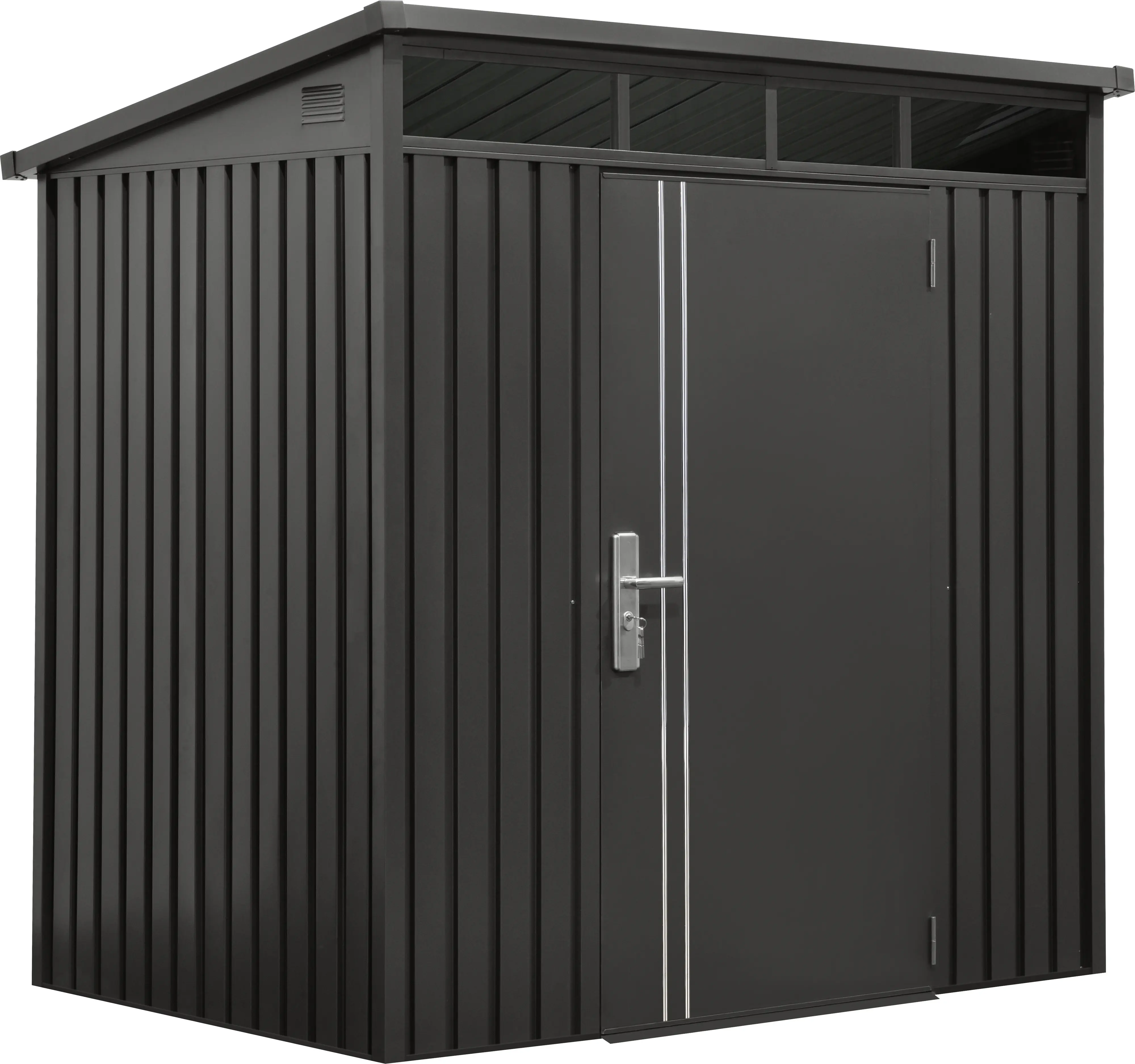 Floraworld Gerätehaus Premium Firstline mit Oberlicht anthrazit 192 x 172 cm