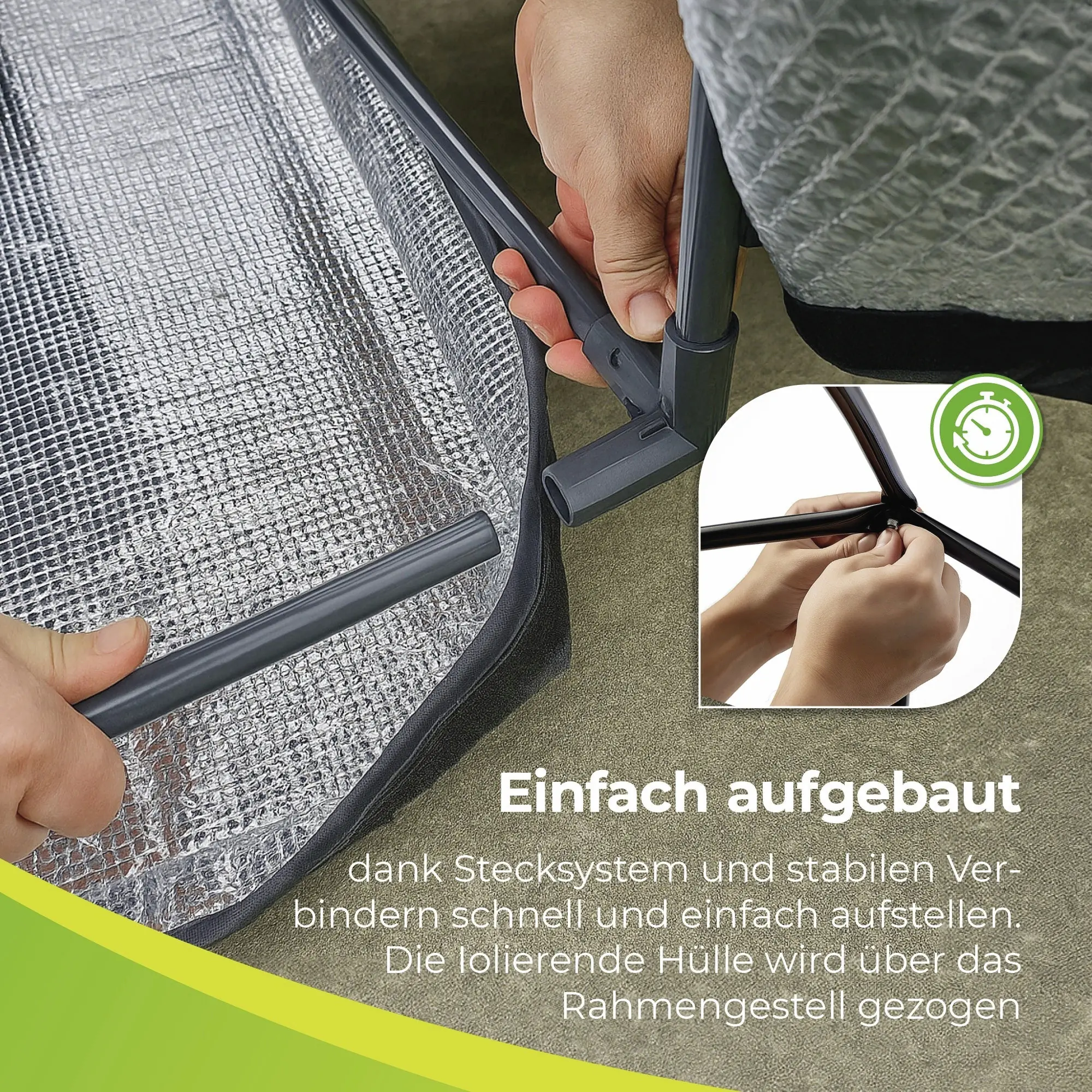 BioGreen Überwinterungszelt Icedome ThermoPlus Deluxe 120 x 183 cm 