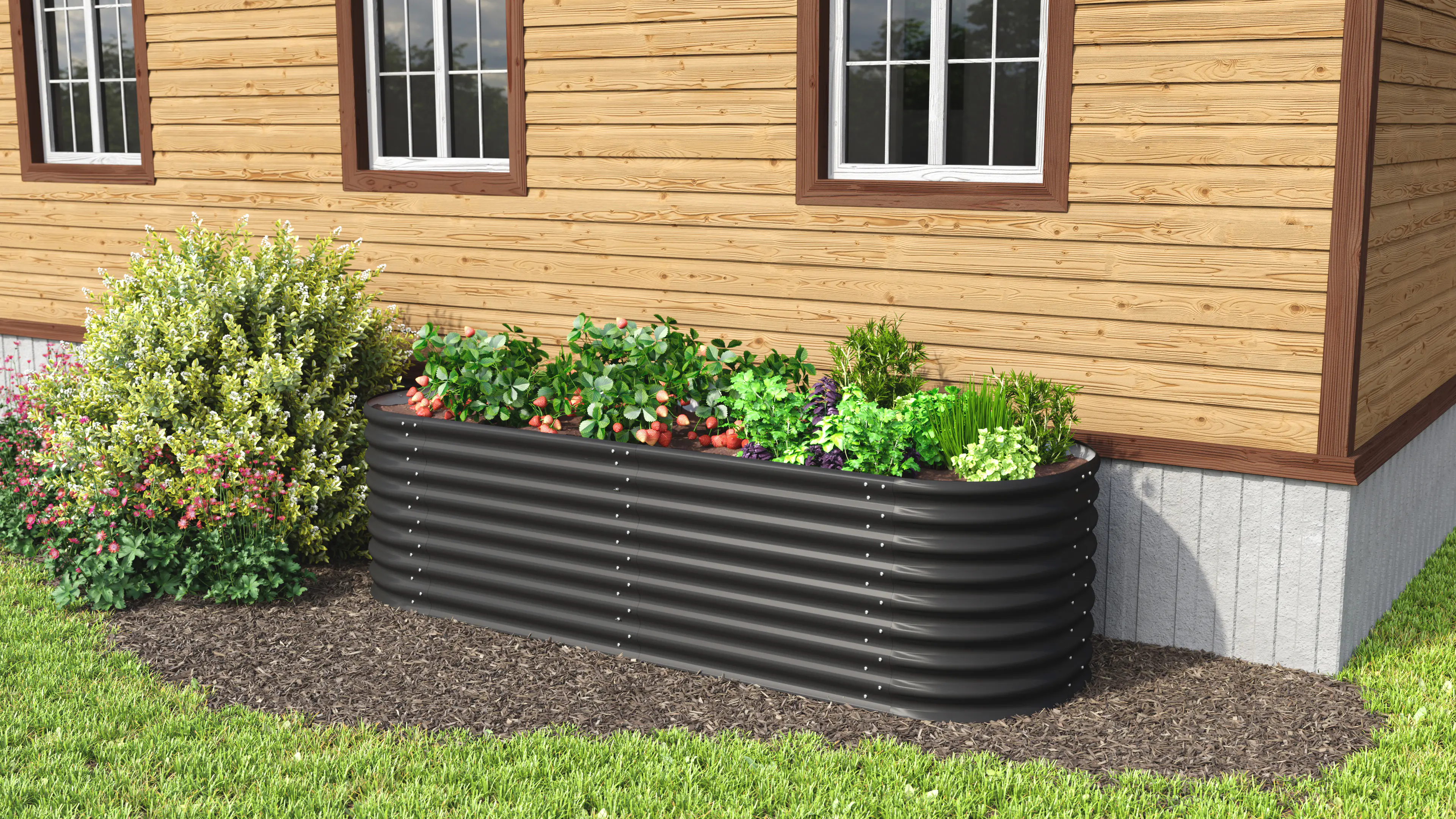 Vitavia Erweiterung Stretched zu Hochbeet 630 80 x 63 cm schwarz