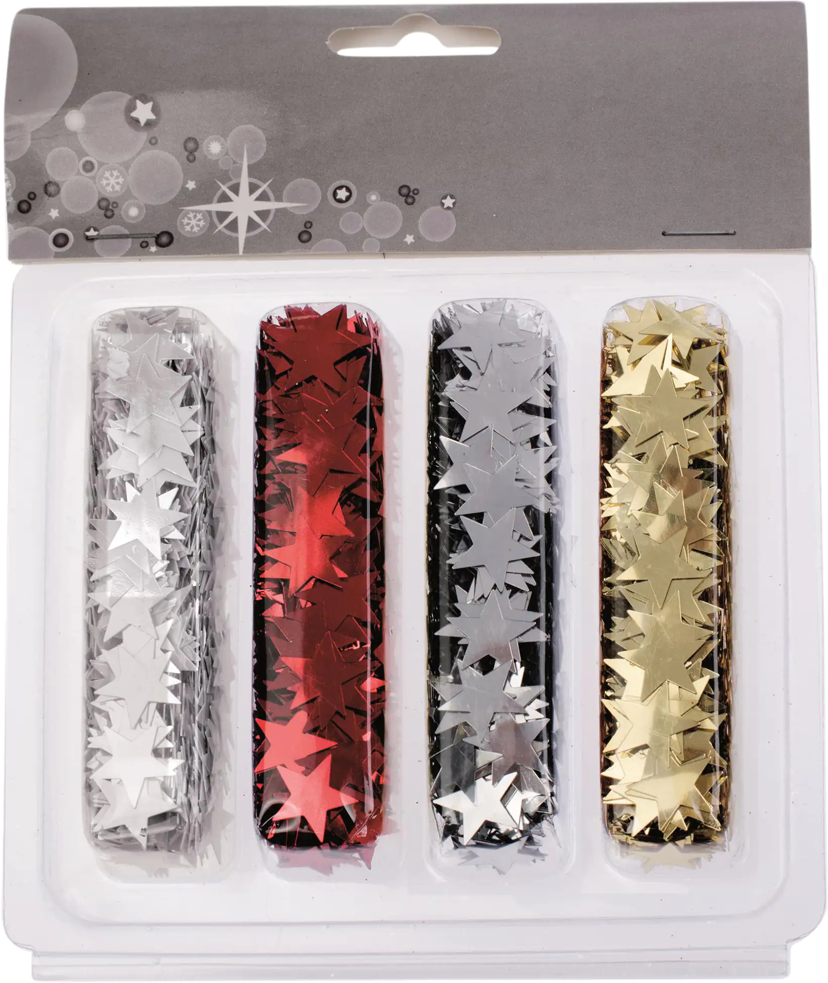 Glorex Pailletten Streusterne rot, gold, silber