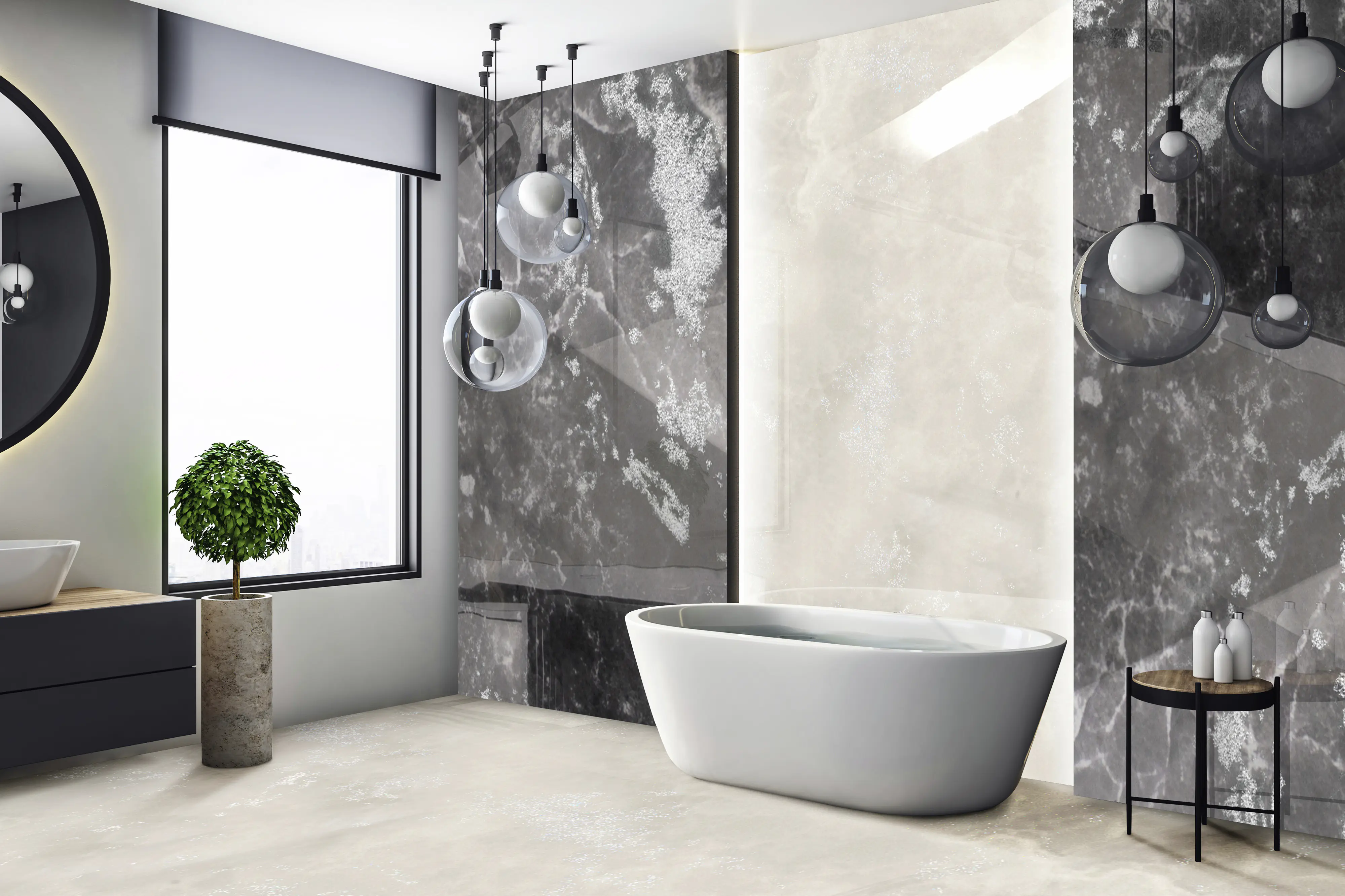 Bodenfliese Feinsteinzeug Dia Nova 60 x 120 cm pearl