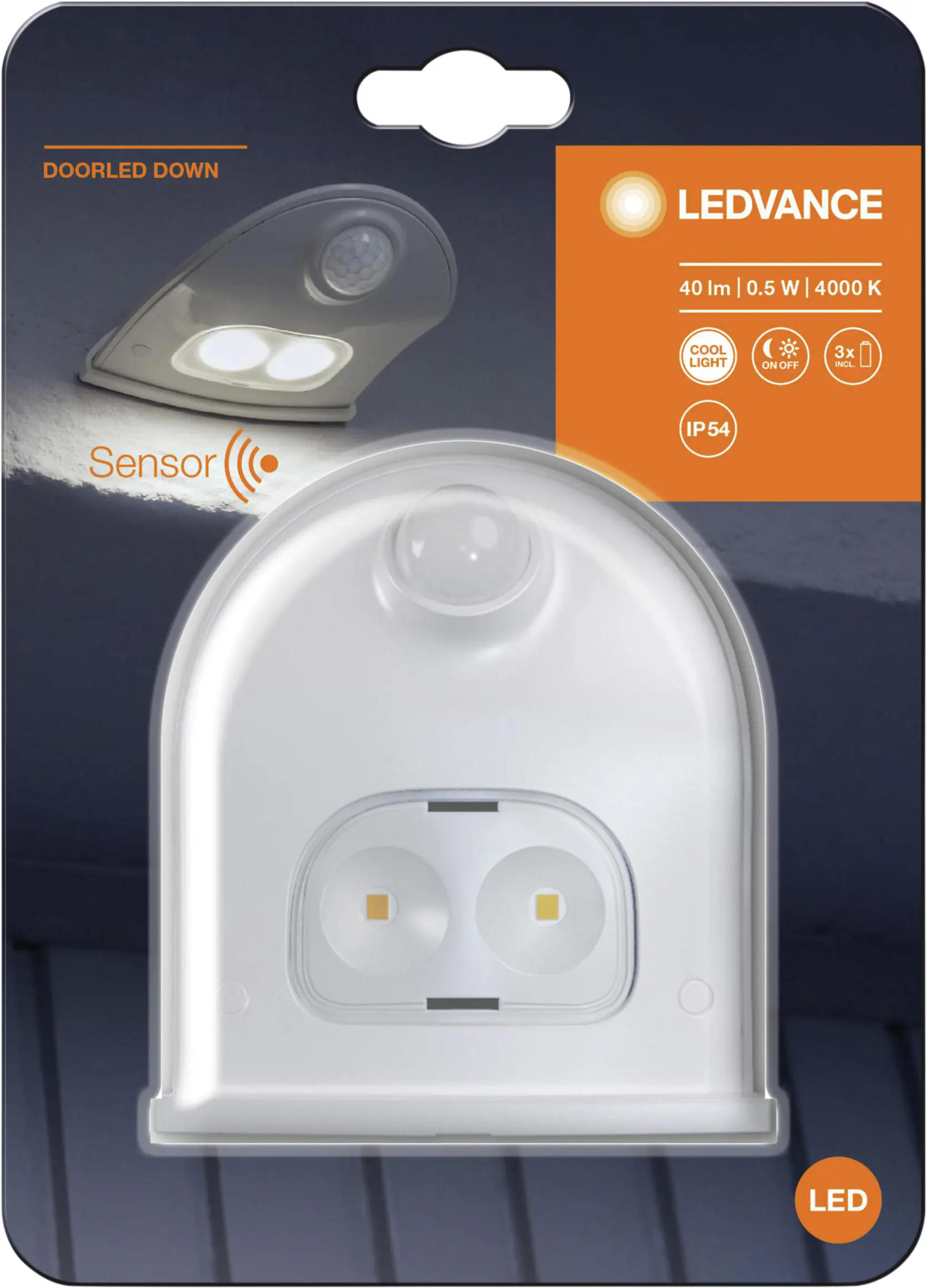 Ledvance LED Außen-Wandleuchte Down weiß mit Bewegungsmelder