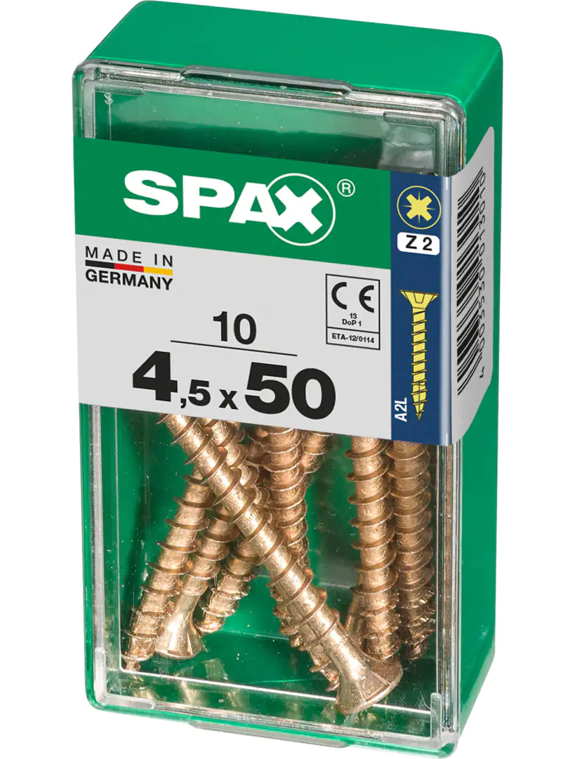 Spax Universalschrauben 4.5 x 50 mm PZ 2 - 10 Stk.