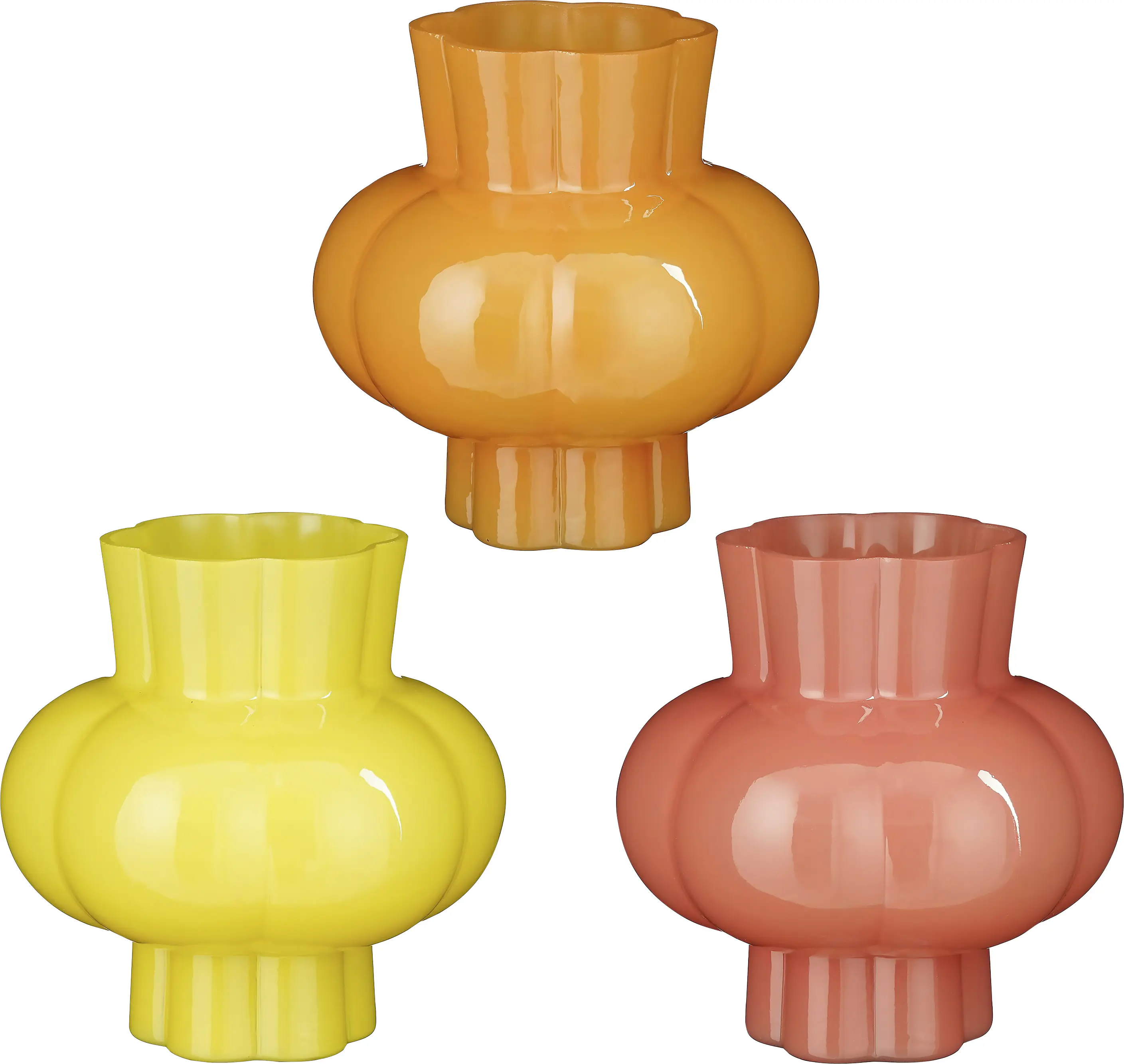 Mica Decorations Vase Glas Ø 16 x 16 cm - 3 fach sortiert