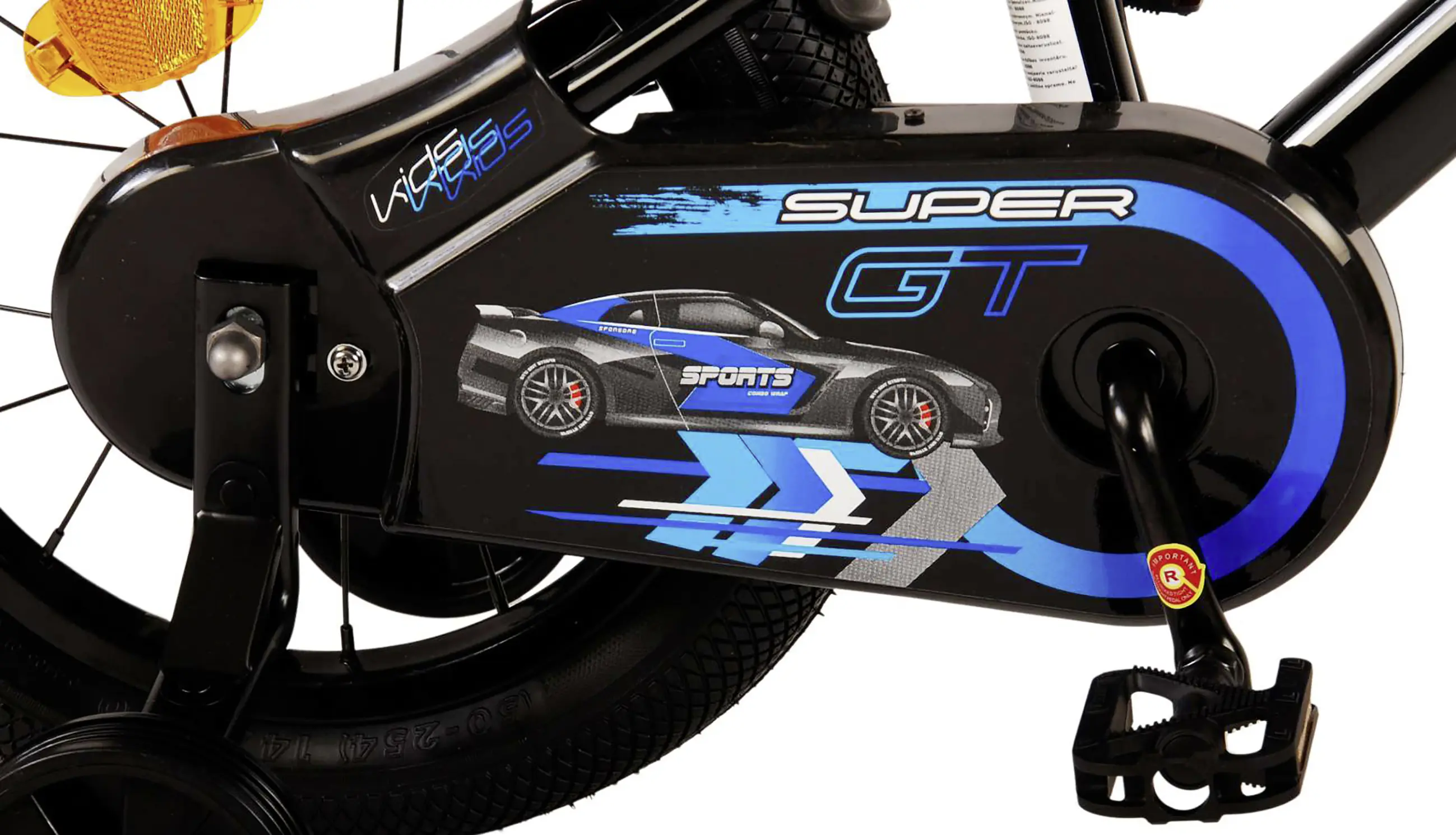 Volare Kinderfahrrad Super GT 14 Zoll schwarz blau Volare Kinderfahrrad Super GT 14 Zoll schwarz blau