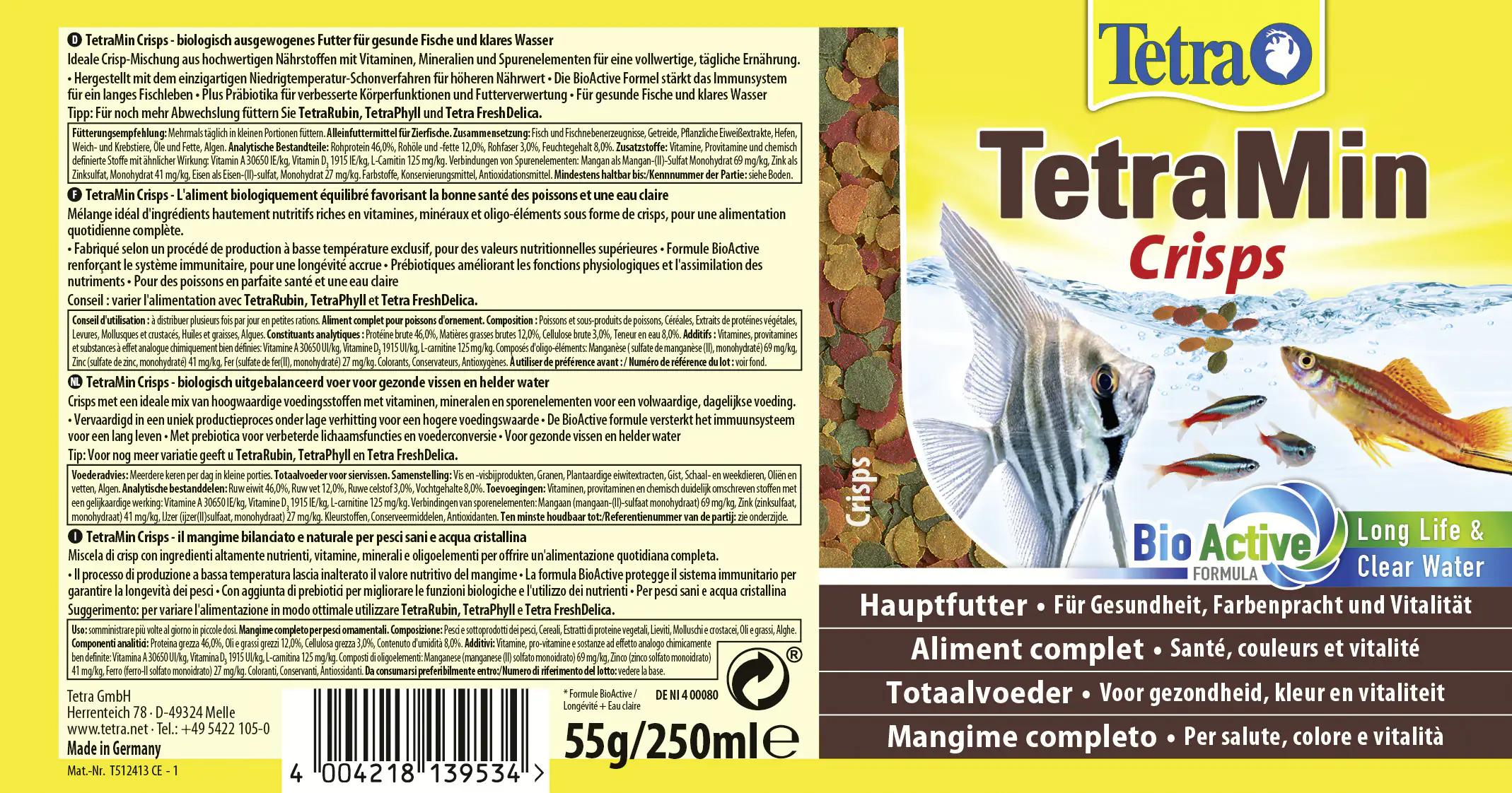 Tetra Min Pro Crisps 250 ml