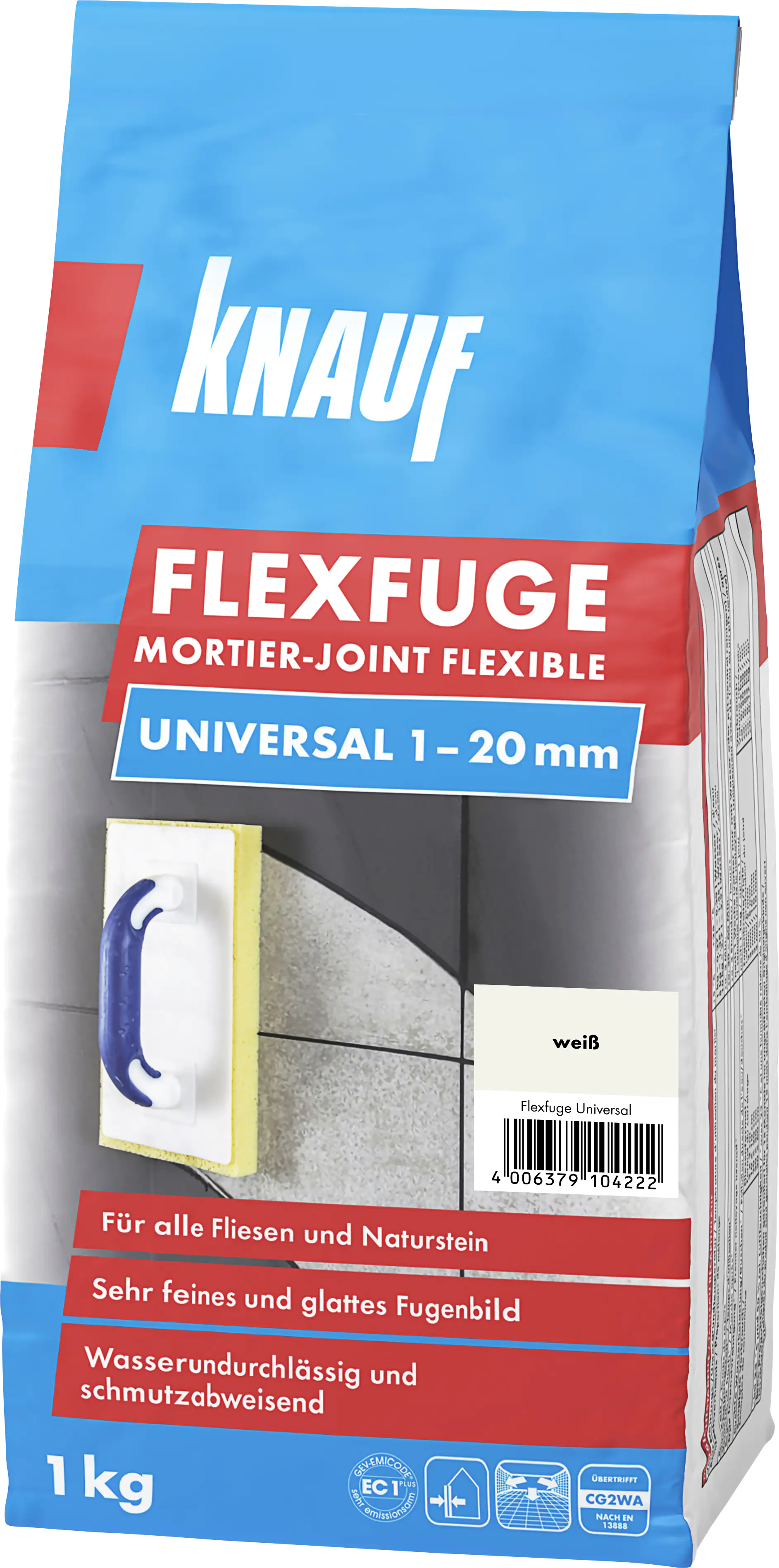 Knauf Fugenmörtel Flexfuge Universal 1 - 20 mm weiß 1 kg