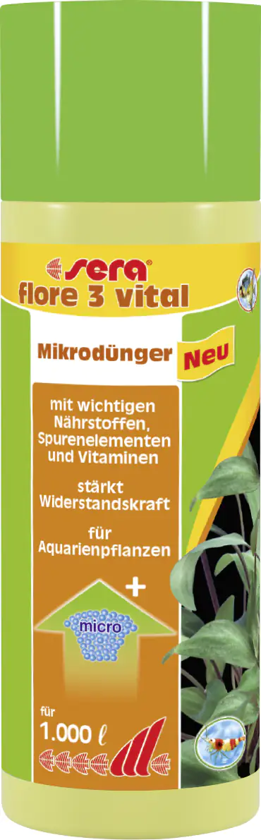 Sera Dünger für Aquarienpflanzen Flore 3 Vital 250 ml Sera Dünger für Aquarienpflanzen Flore 3 Vital 250 ml