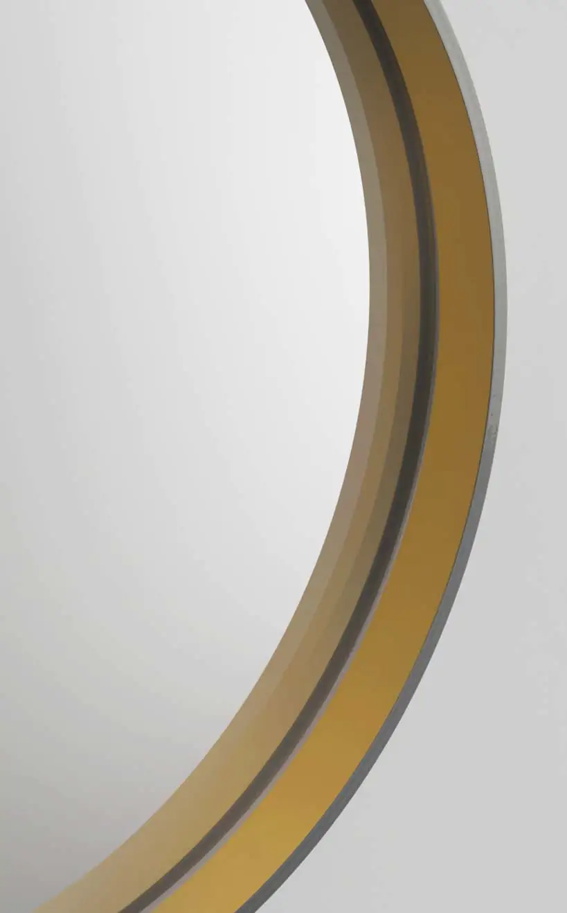 DSK Design Spiegel Black Primavera Ø55 cm, außen schwarz und innen gold