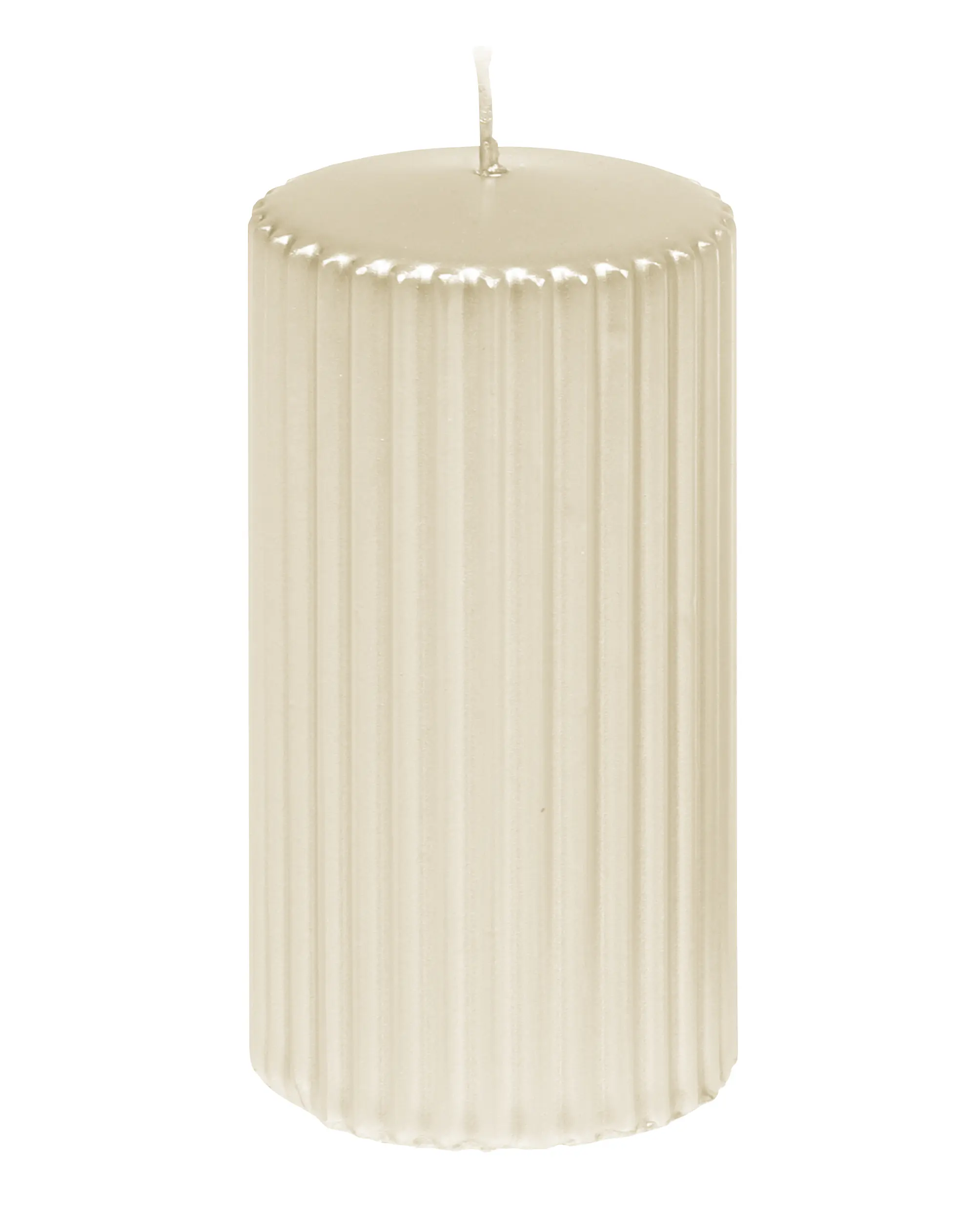 Steinhart Stumpenkerze Edelglanz Ø 5,7 x 11 cm champagner 