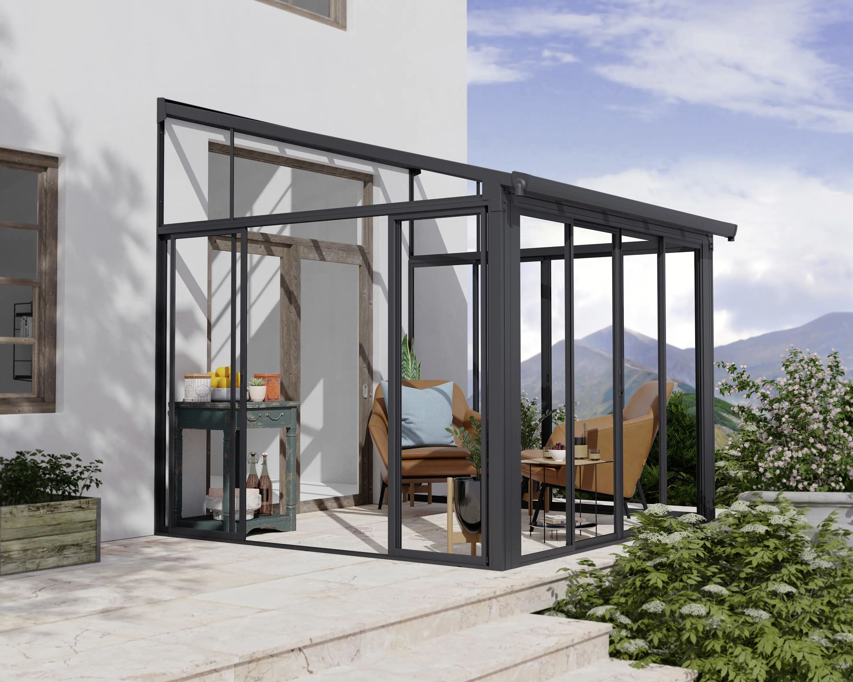 Canopia Wintergarten Sanremo 314 x 294 cm anthrazit