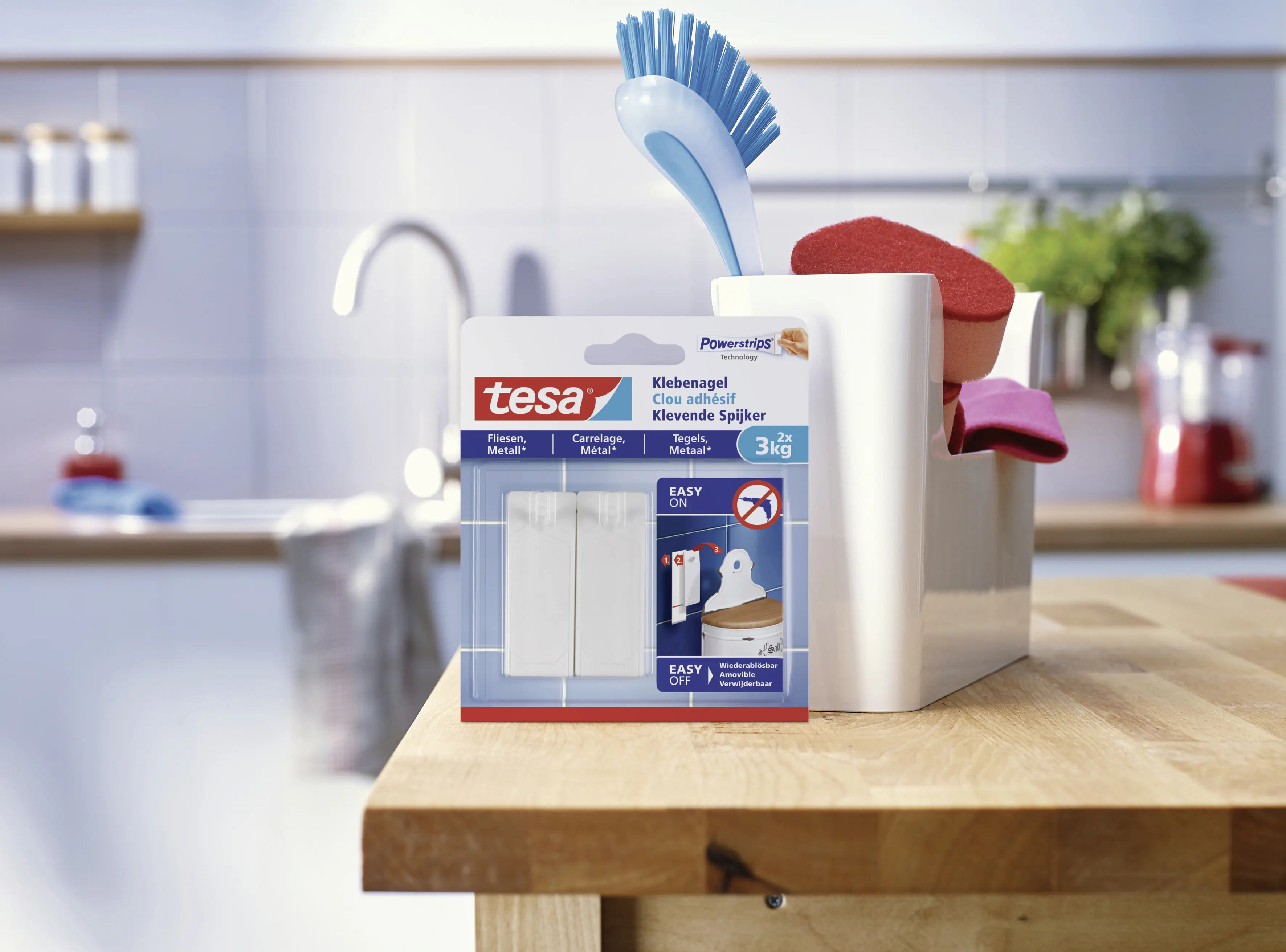 tesa Klebenagel Traglast 3 kg, 2 Stück