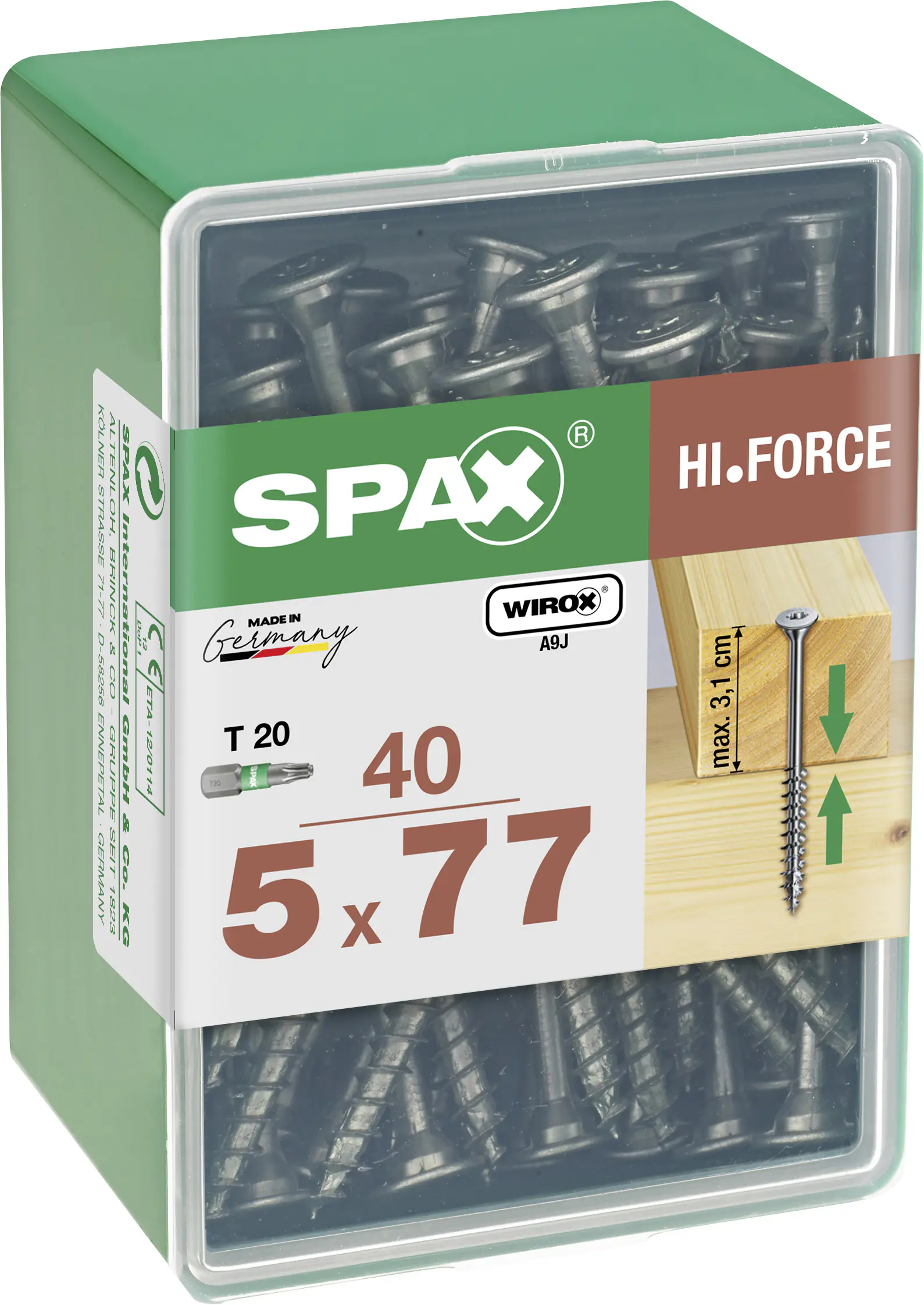 Spax Universalschrauben 5.0 x 77 mm TX 20 - 40 Stk.