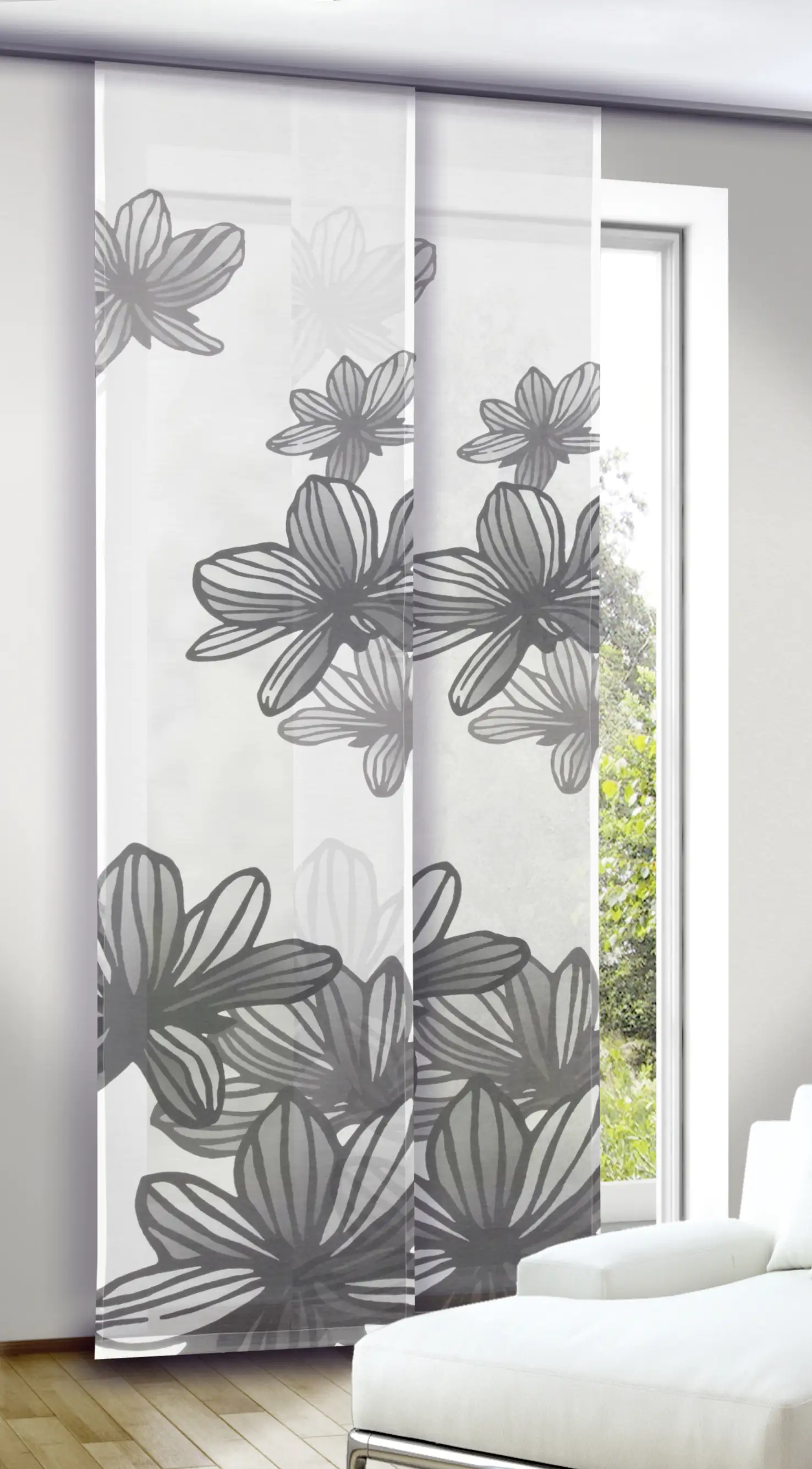 Neusser Collection Flächenvorhang grau, 245 x 60 cm