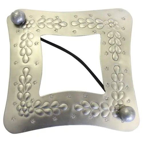 Gardinia Raffhalter für Vorhänge Raute 10 x 10 cm Edelstahloptik