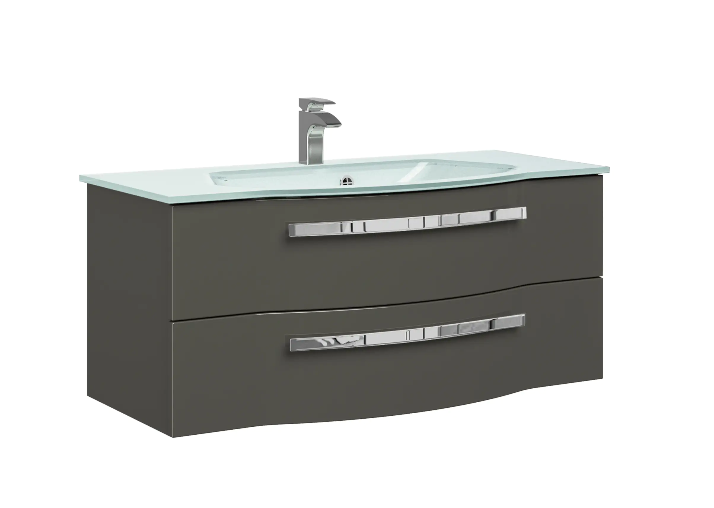 Pelipal Waschtischunterschrank Fokus 4005 mit Glaswaschtisch