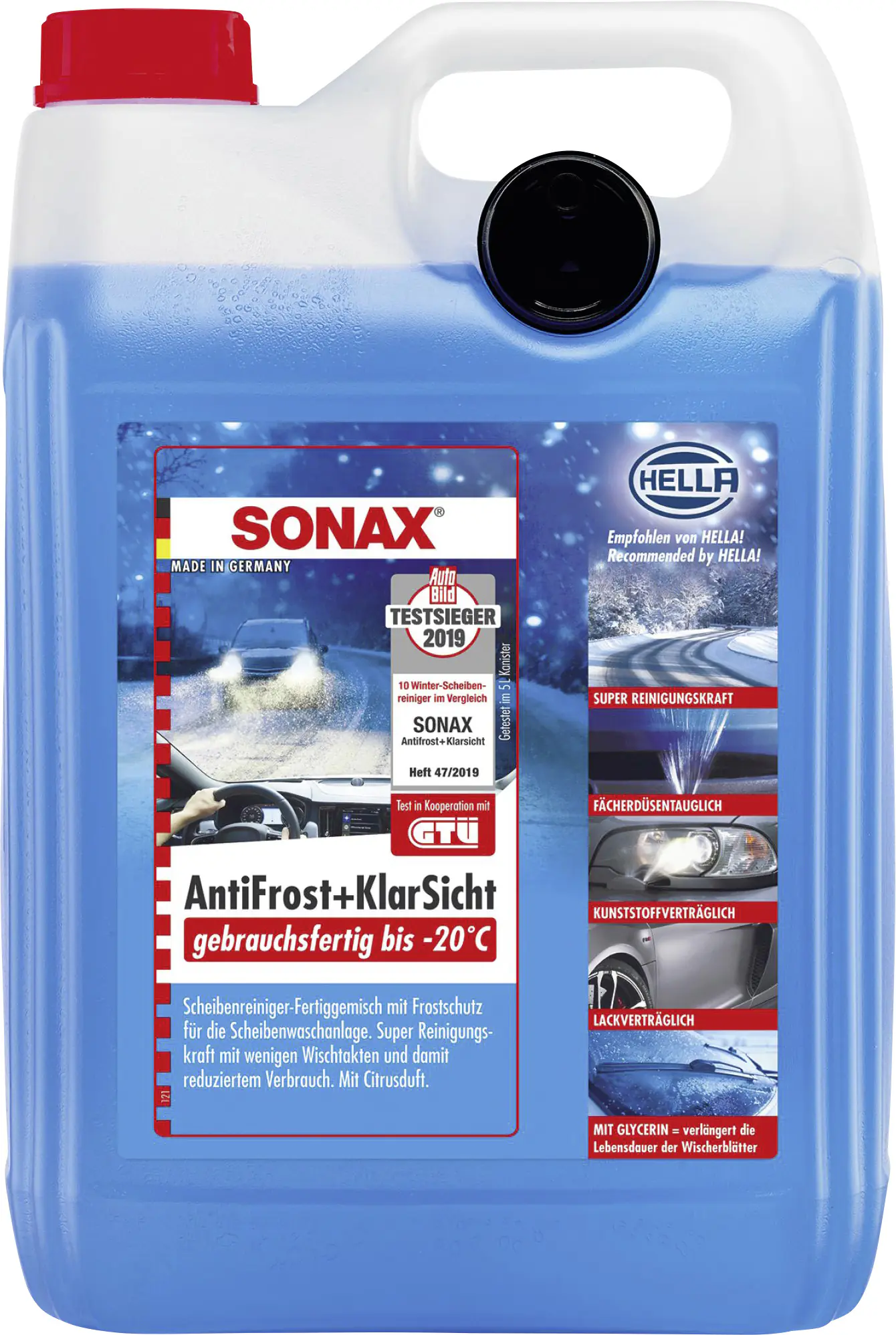 Sonax Scheibenreiniger Antifrost + Klarsicht bis -20°C gebrauchsfertig 5L