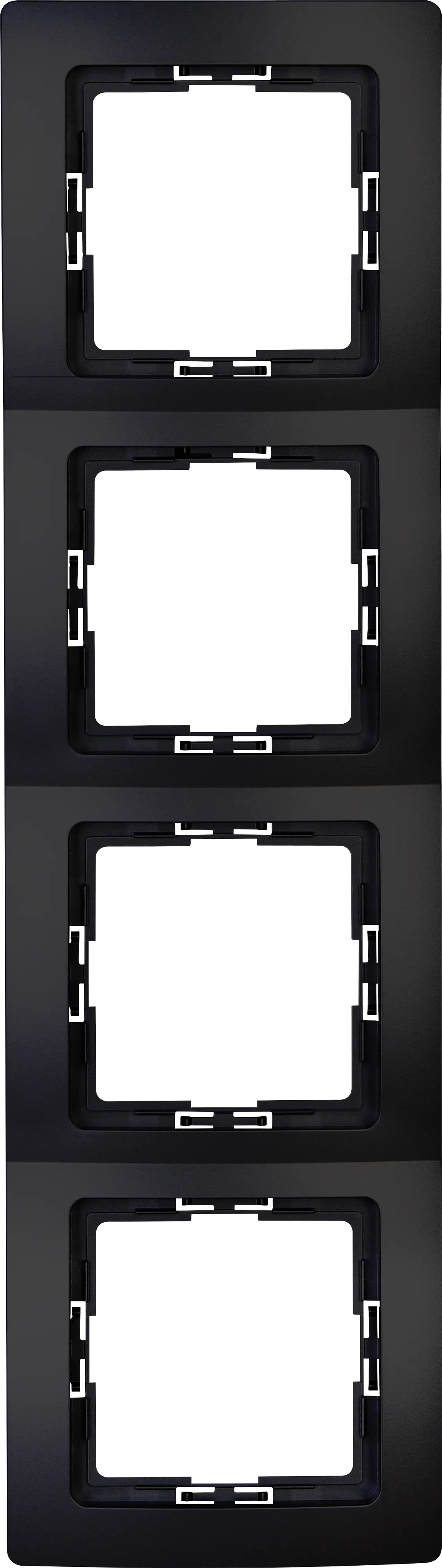 Kopp Abdeckrahmen 4-fach Paris schwarz matt 308750065