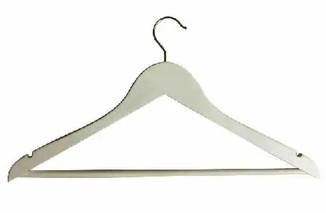 TrendLine Kleiderbügel mit Steg 5 Stück weiß