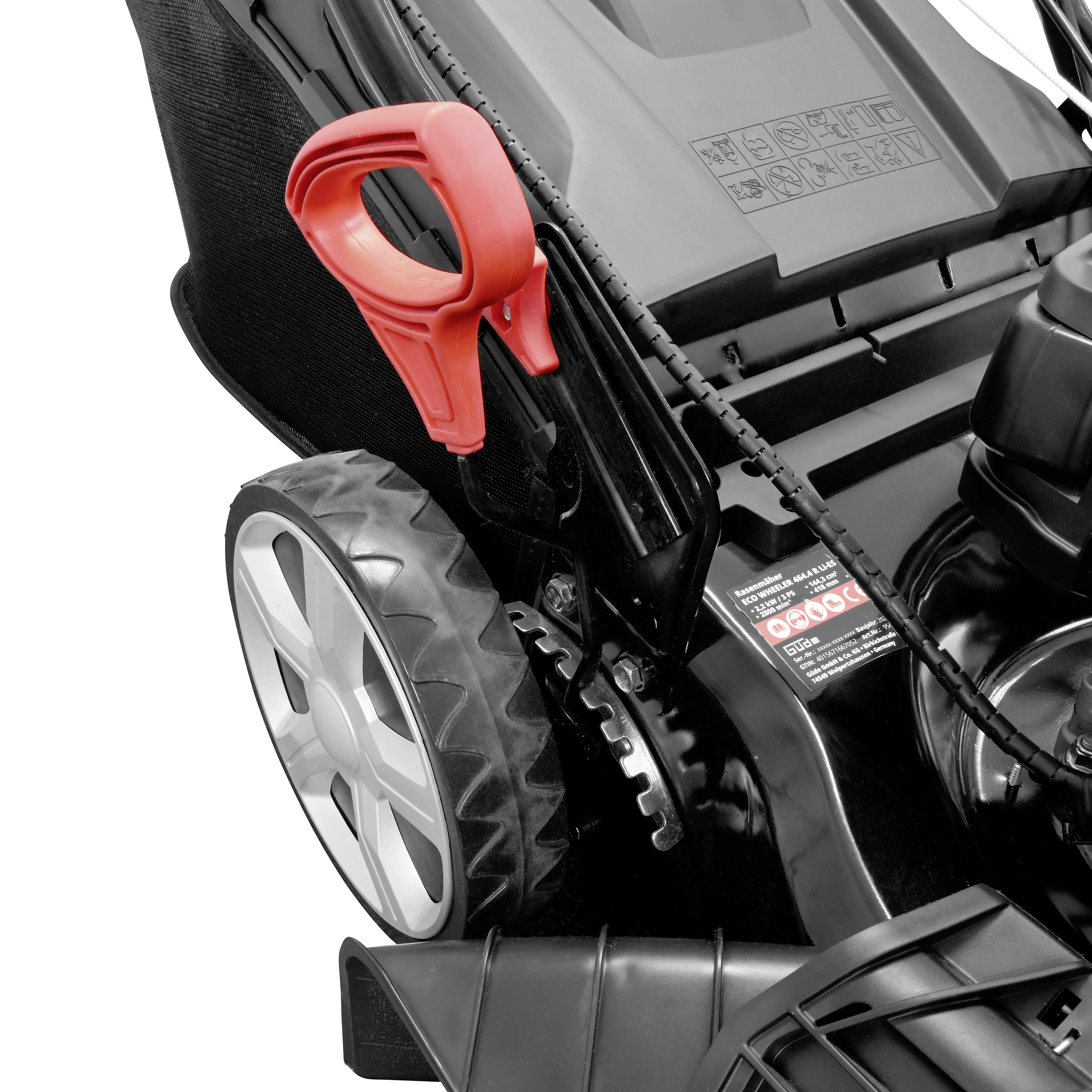 Güde Benzin Rasenmäher Eco Wheeler 464.4 R LI-ES 2,3 kW 46 cm Schnittbreite mit Mulchkeil
