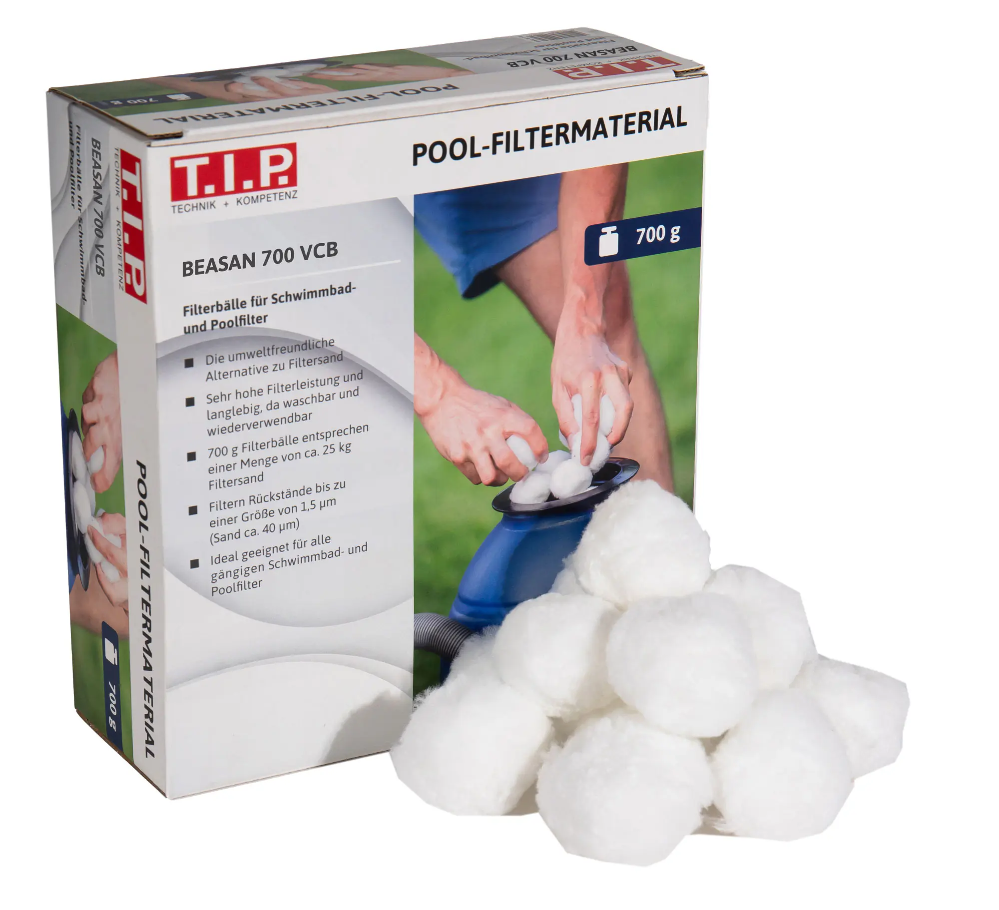 T.I.P. Pool-Filtermaterial Filterballs BEASAN 700 CB weiß