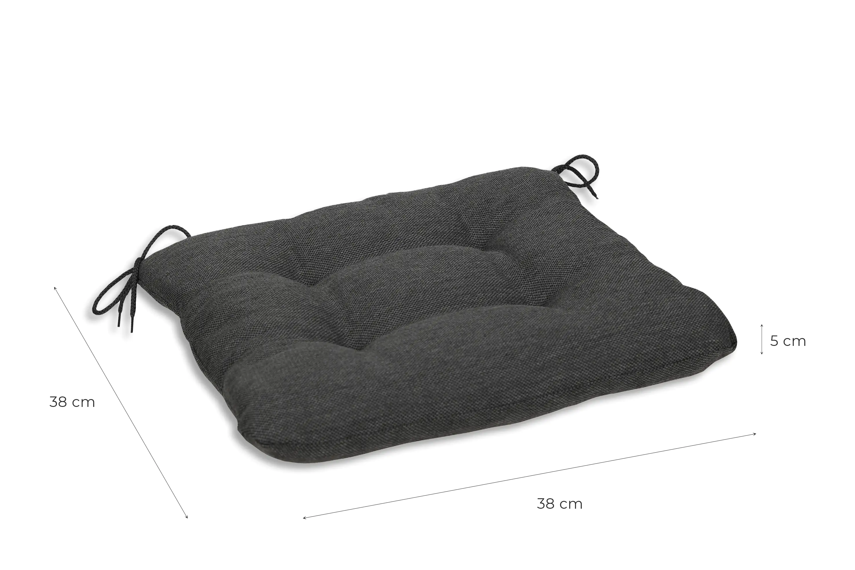 GO-DE Sitzkissen Carina 38 cm x 38 cm x 5 cm, grau, anthrazit GO-DE Sitzkissen Carina 38 cm x 38 cm x 5 cm, grau, anthrazit