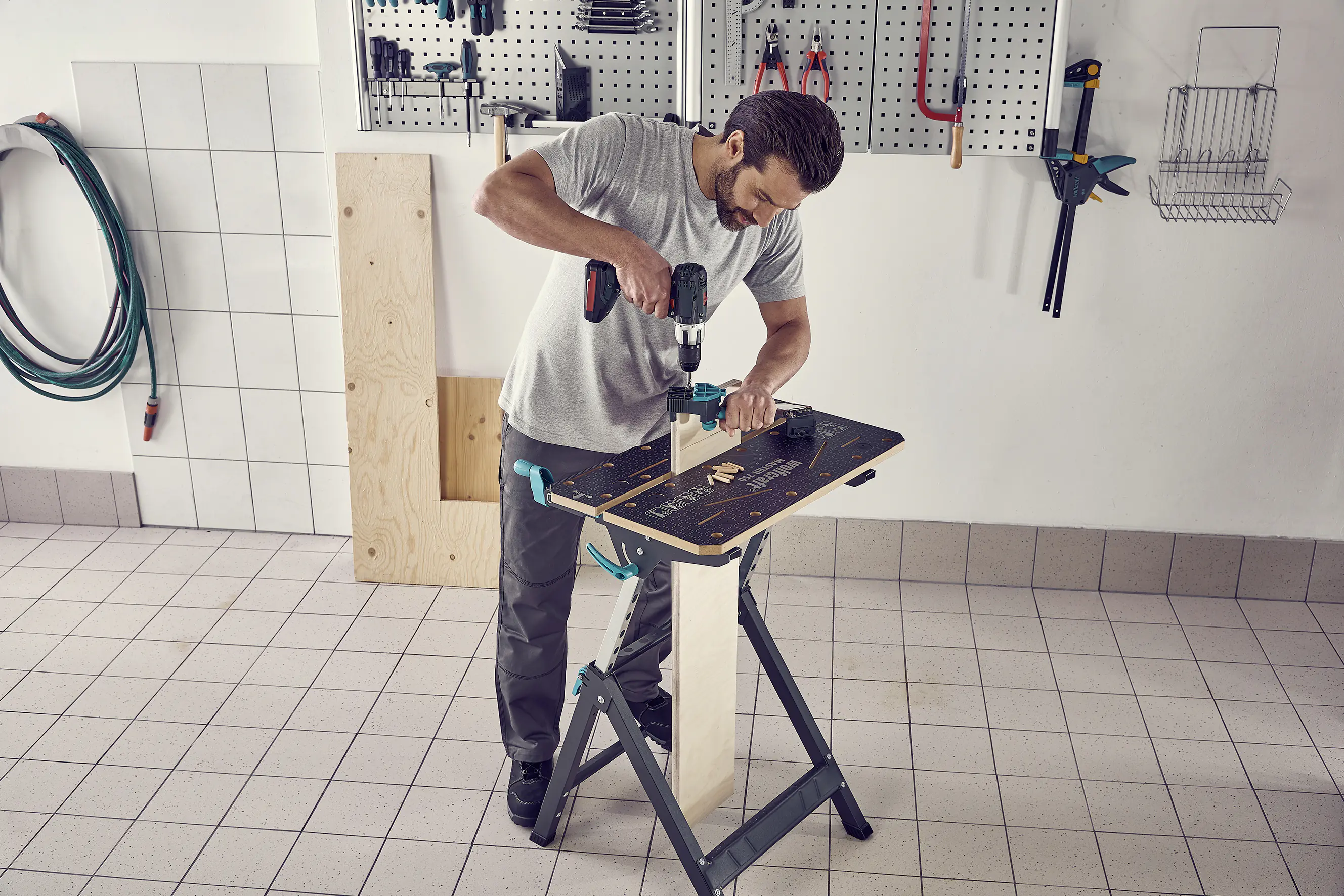 Wolfcraft Maschinen- und Spanntisch Master 750 Ergo höhenverstellbar
