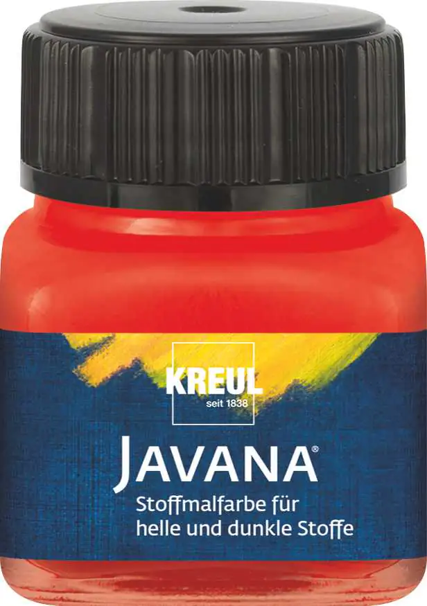 Kreul Javana Stoffmalfarbe für helle und dunkle Stoffe rot 20 ml