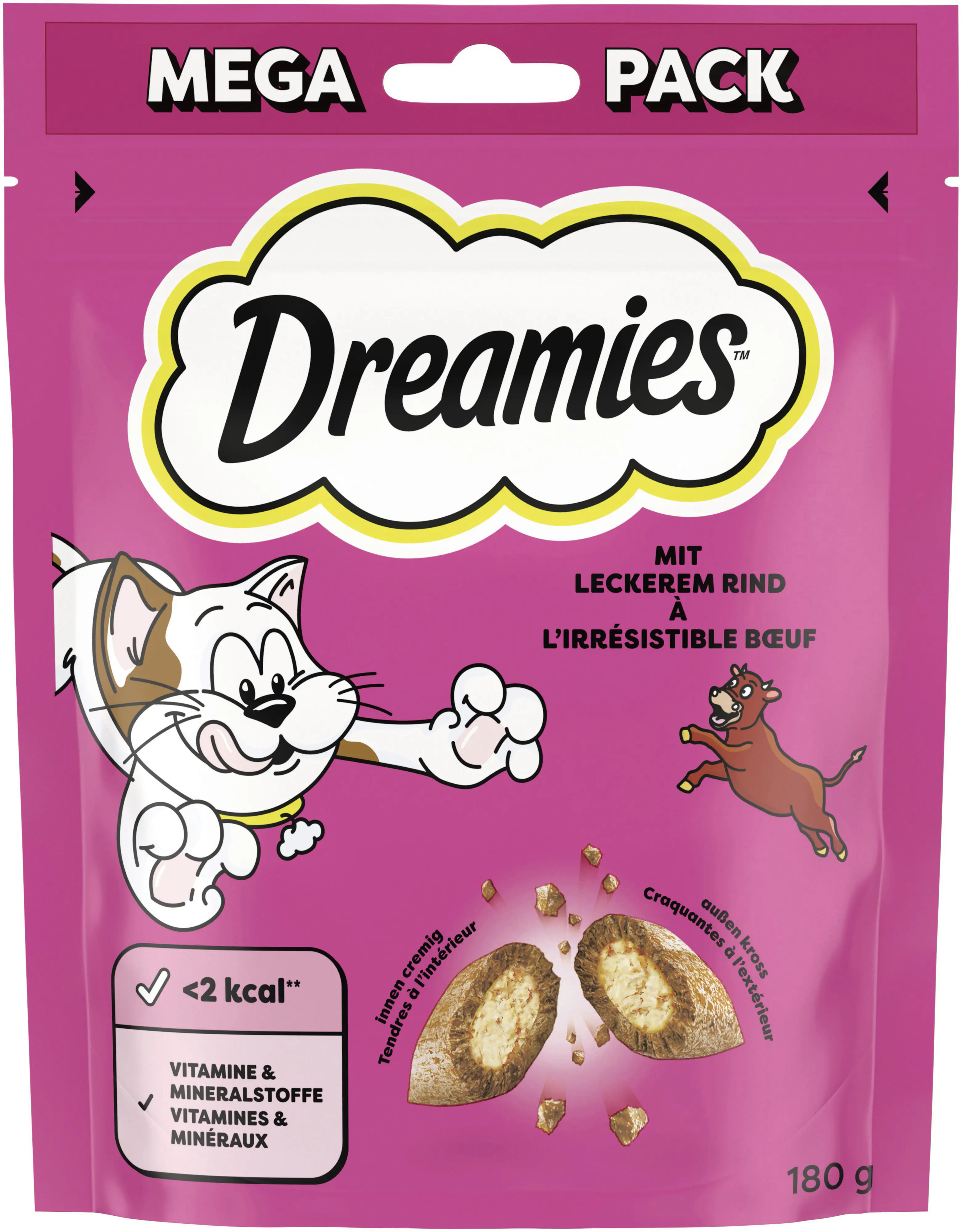 Dreamies Snacks mit Rind Katzensnack 180 g