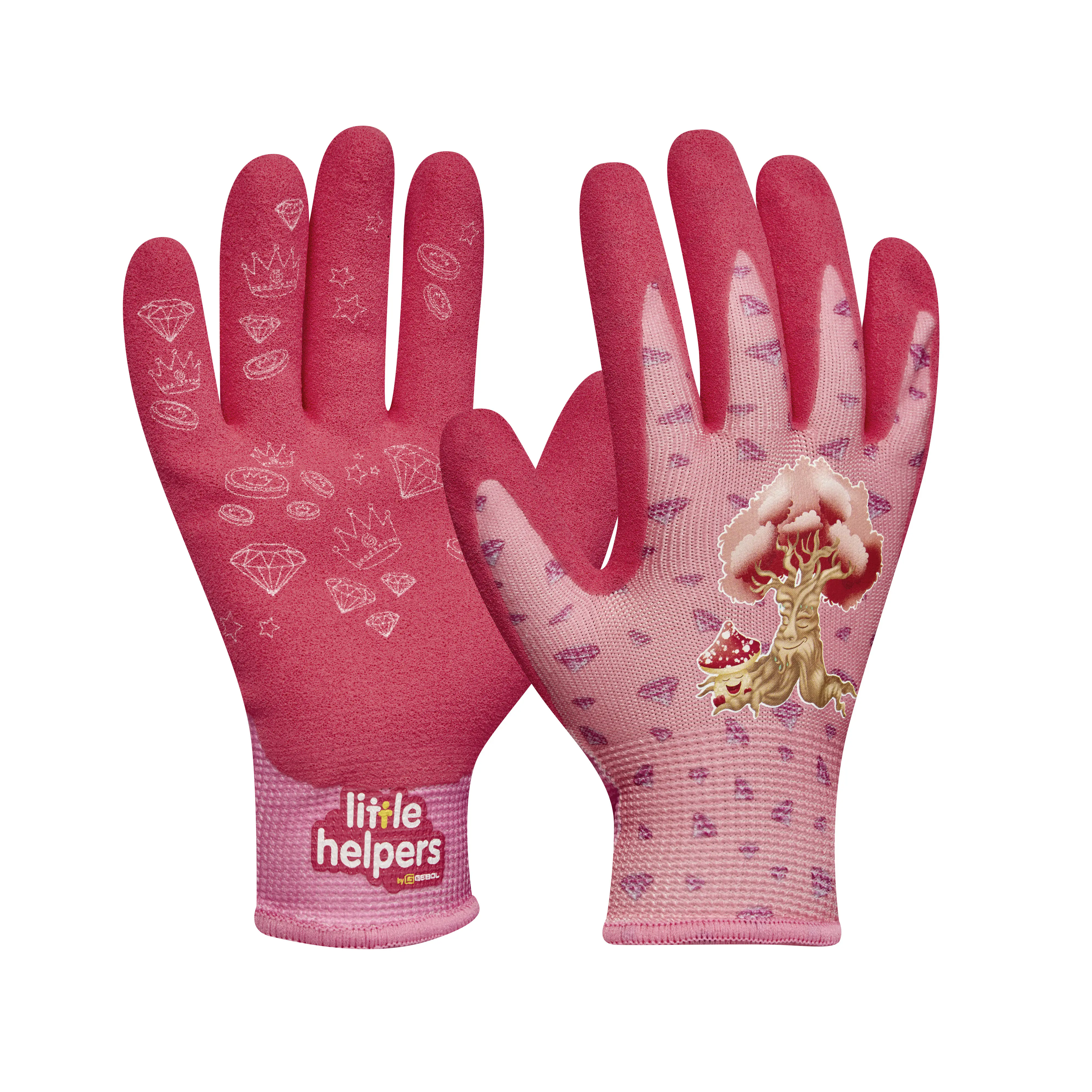 Gebol Kinder-Handschuhe Little Helpers Märchenwald pink