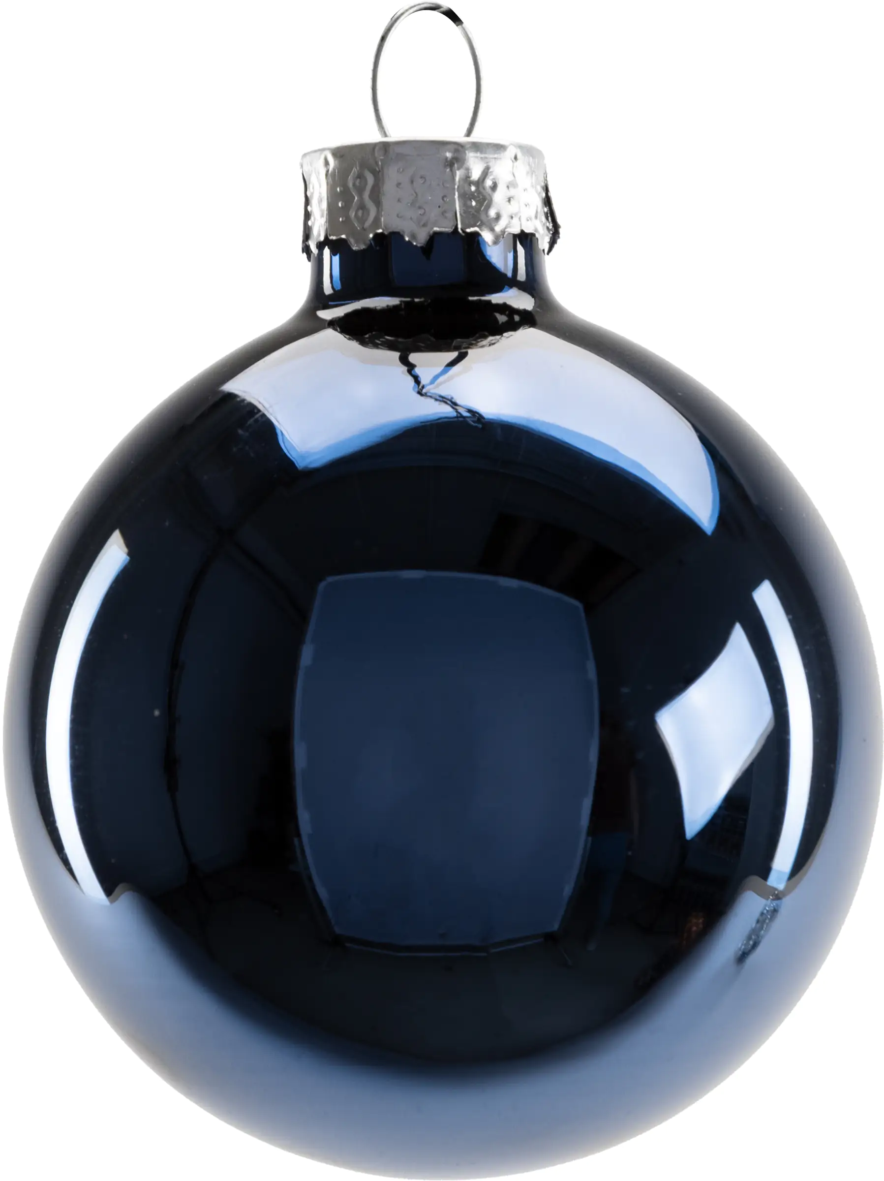 4333692536882_03 TrendLine Weihnachtskugeln aus Glas Ø 6 cm weiß-silber-nachtblau 20 Stück