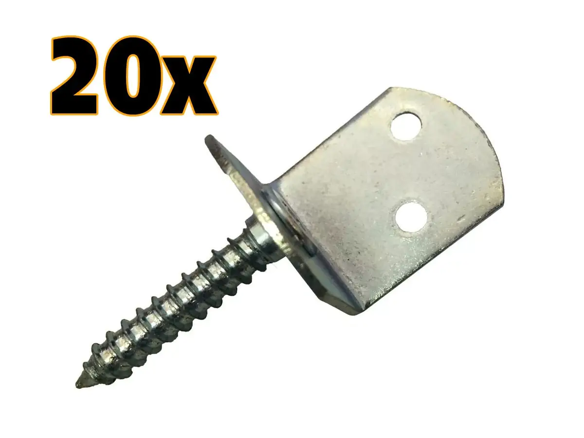 TrendLine Flechtzaunbeschlag 20x 30 x 35 x 40 mm, verzinkt 20 Stück