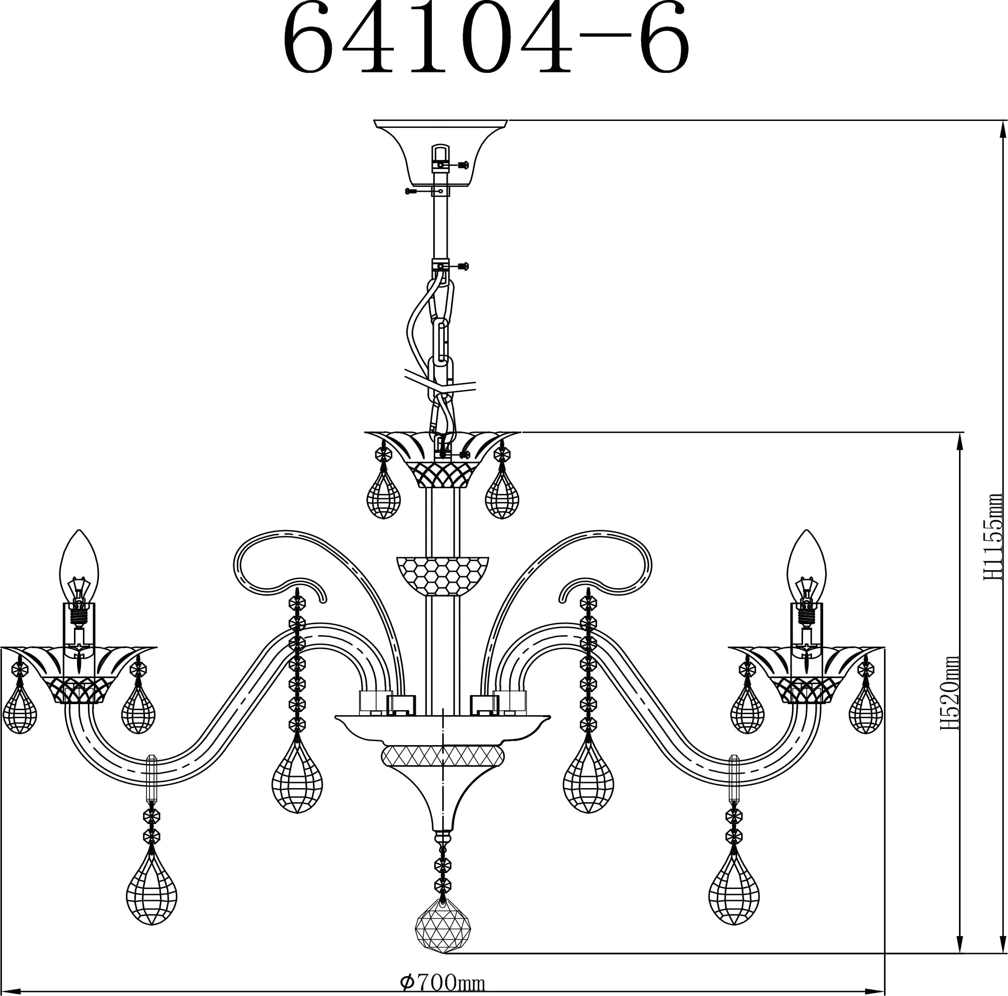 Globo Kronleuchter Dunja Globo Kronleuchter Dunja