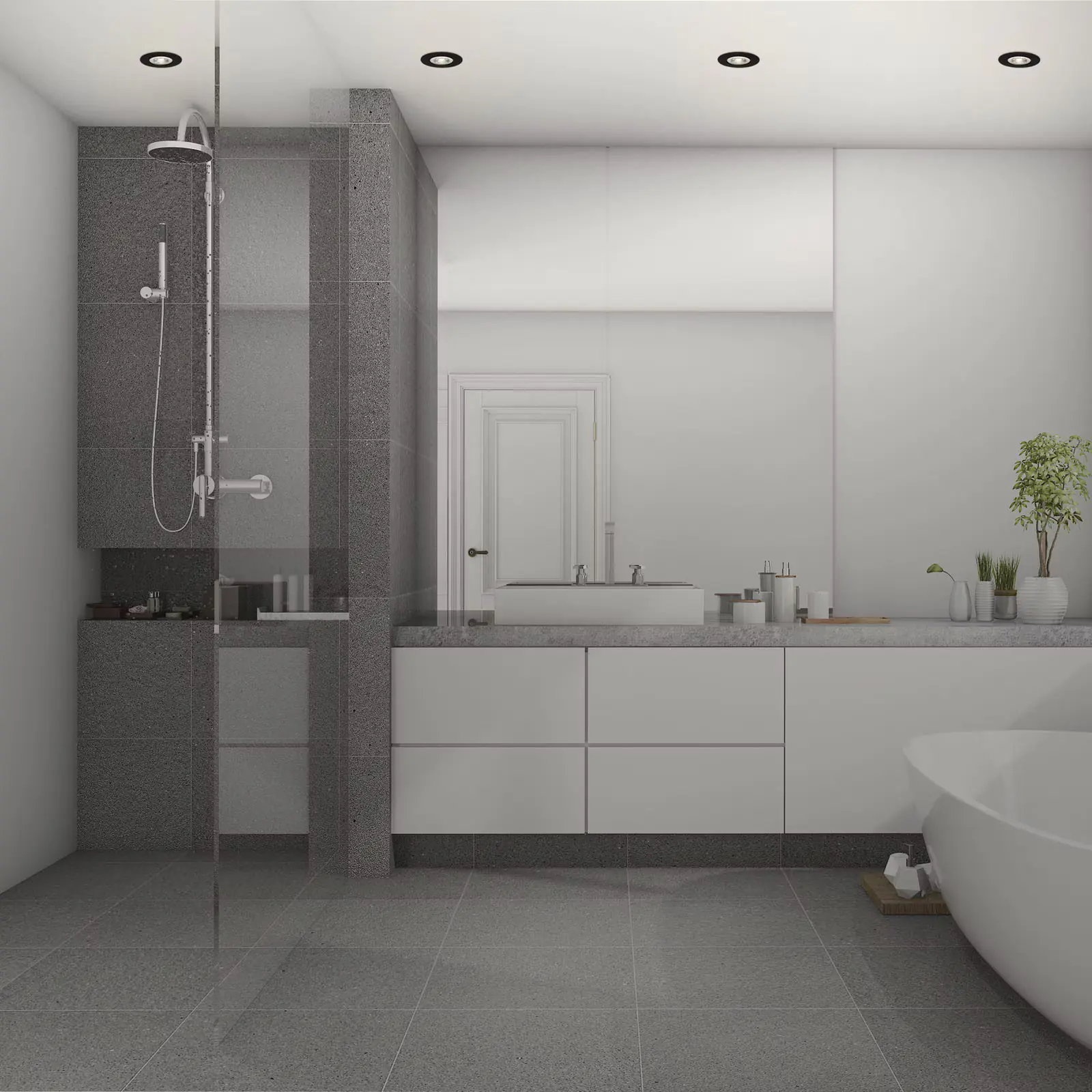 Briloner LED-Einbauleuchten Kulana 4er Set Mini 4,9W 480lm schwarz-matt