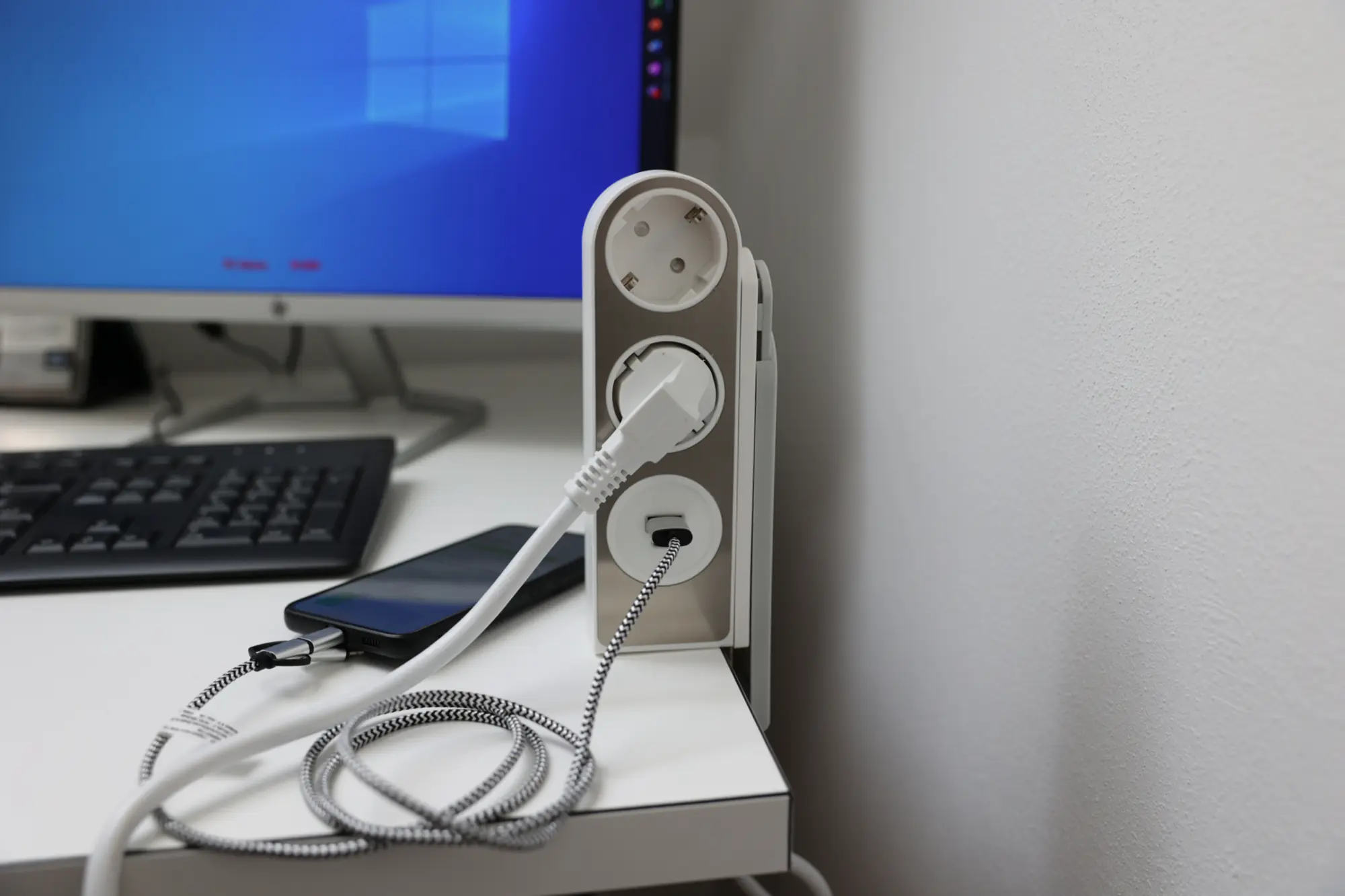 Unitec Tischsteckdose 2-fach inkl. 2x USB A/C 1,4 m