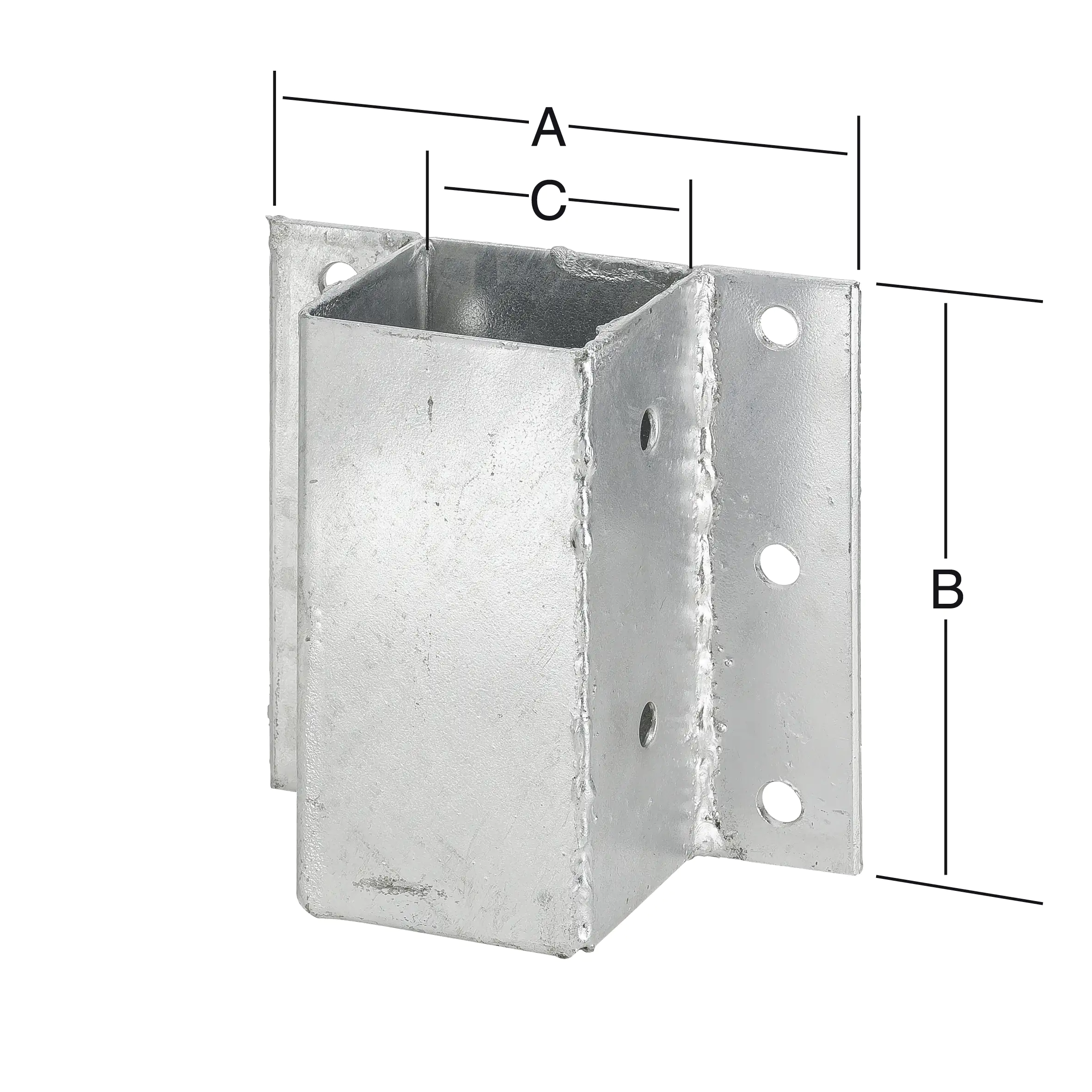Vormann Anschraub Pfostenträger feuerverzinkt 175 x 148 x 91 mm