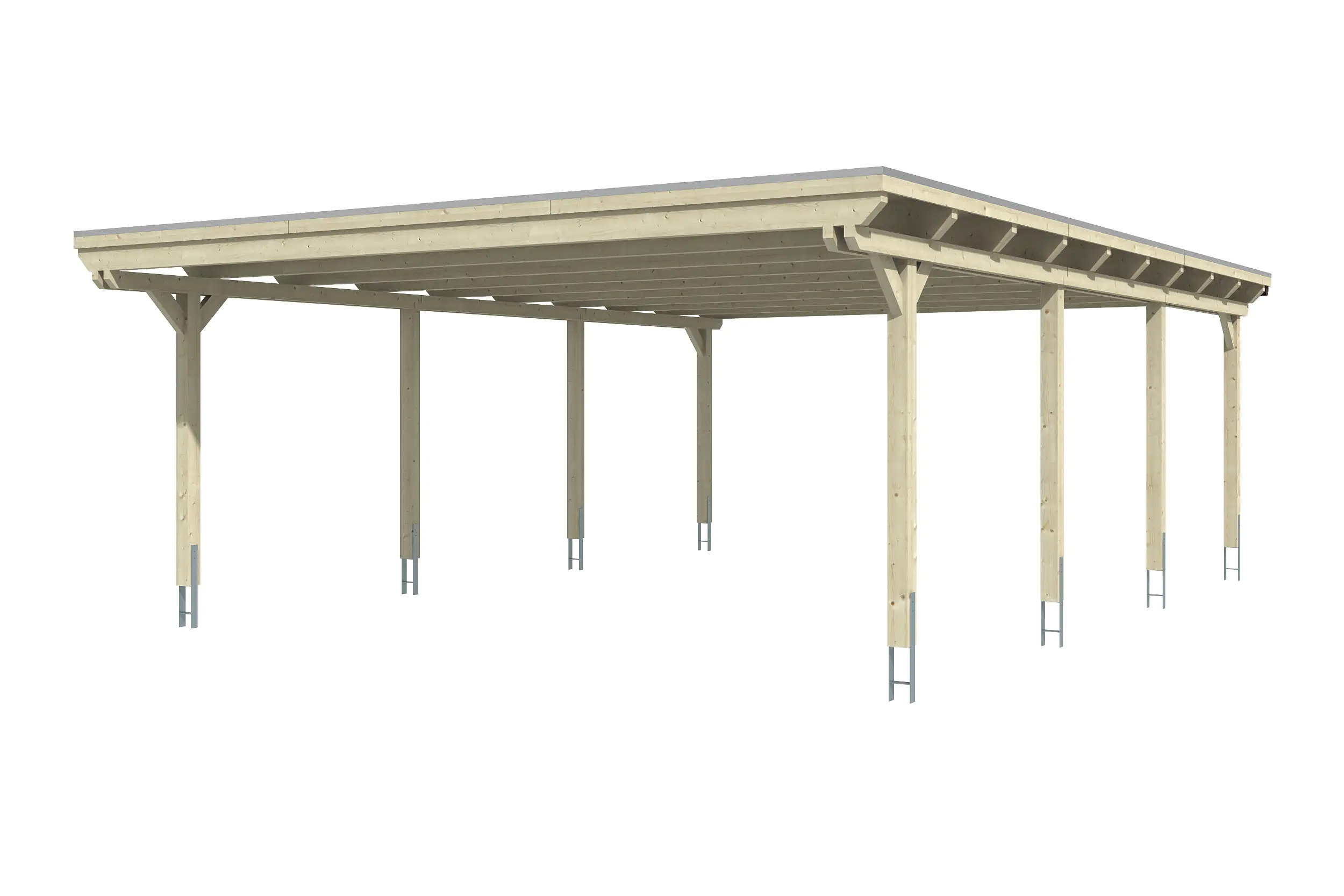 4018211022557_02 SKAN HOLZ Carport Emsland 613 x 846 cm mit Aluminiumdach
