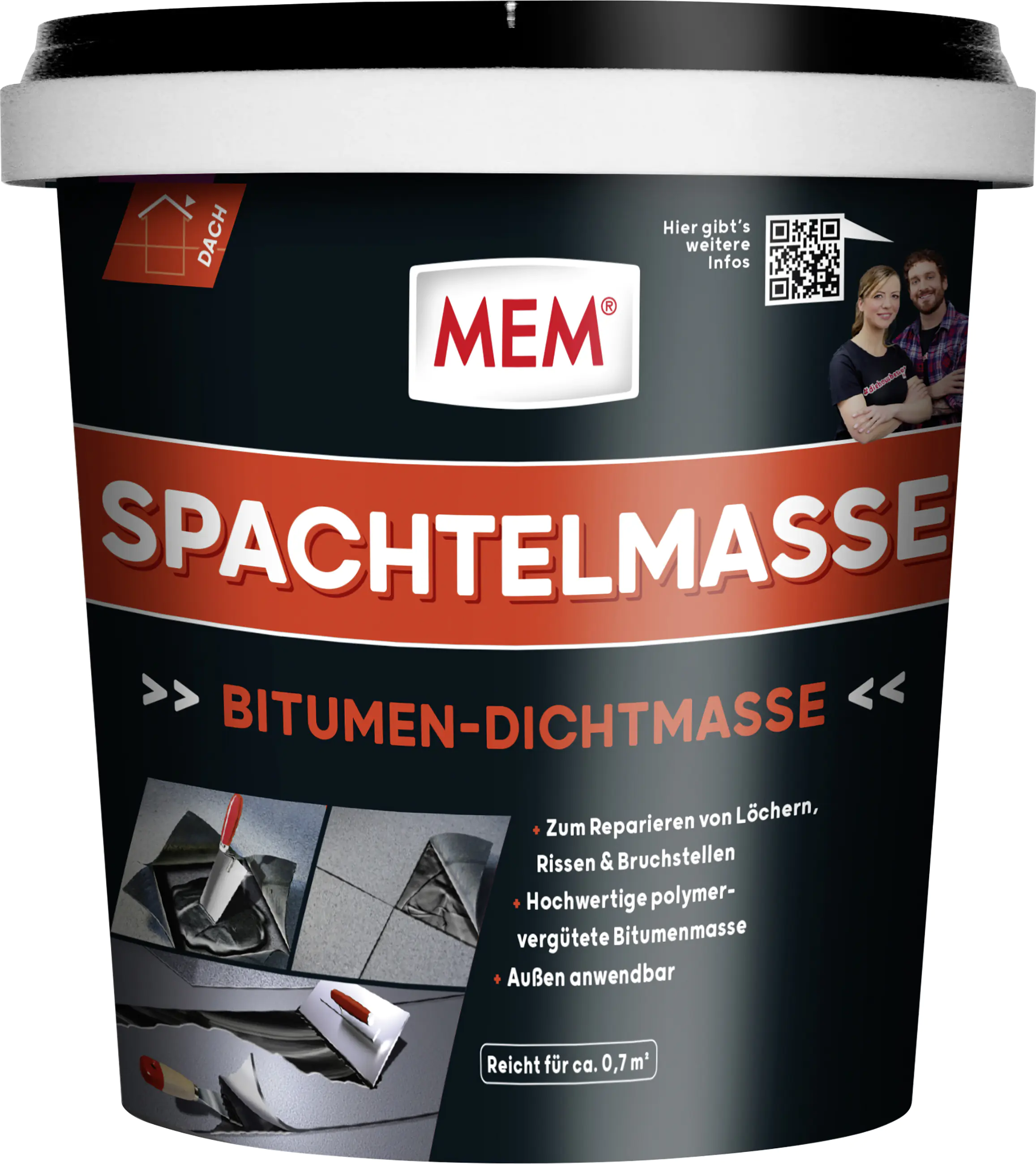 MEM Bitumen Spachtelmasse 1 kg MEM Bitumen Spachtelmasse 1 kg