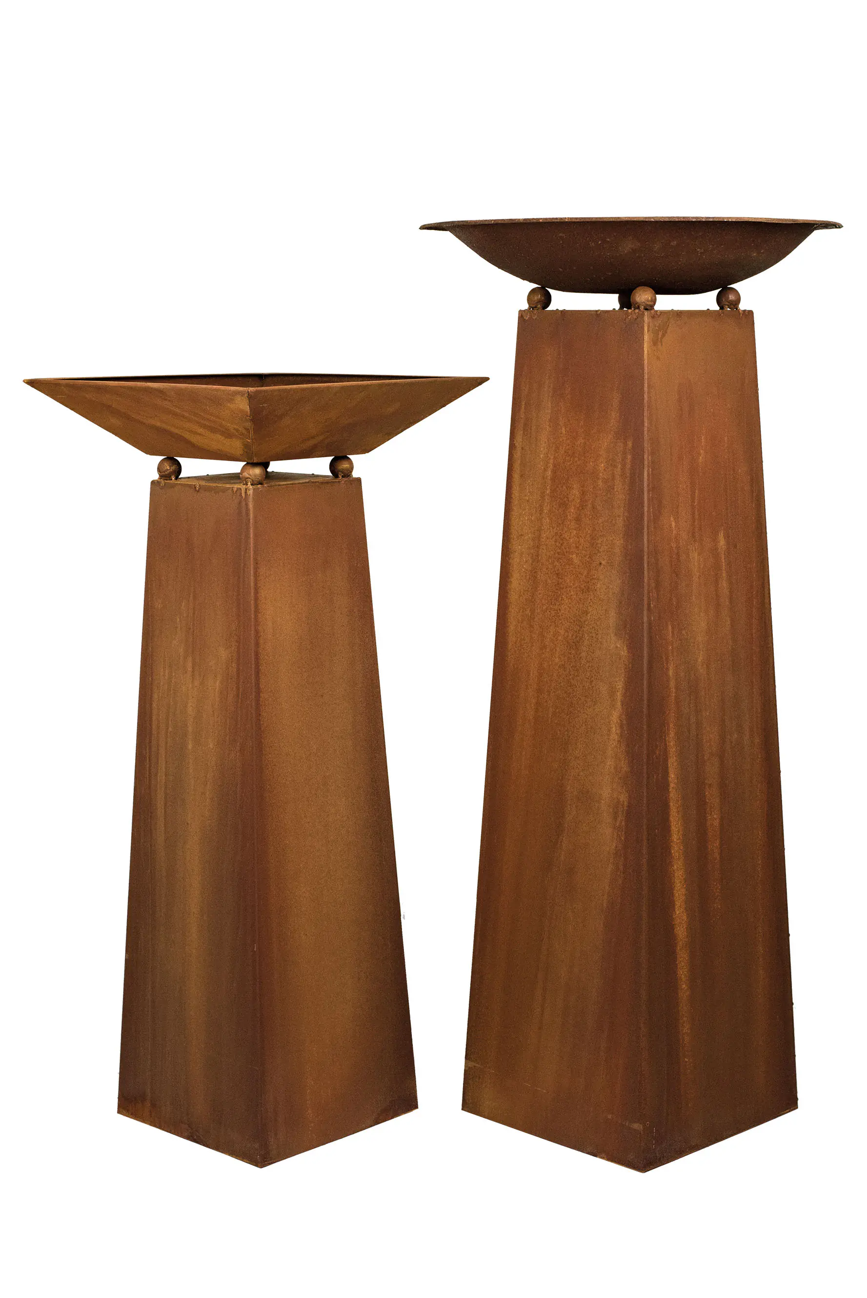 Badeko Konusgefäß 80 x 50 x 50 cm rostbraun 2 Stück