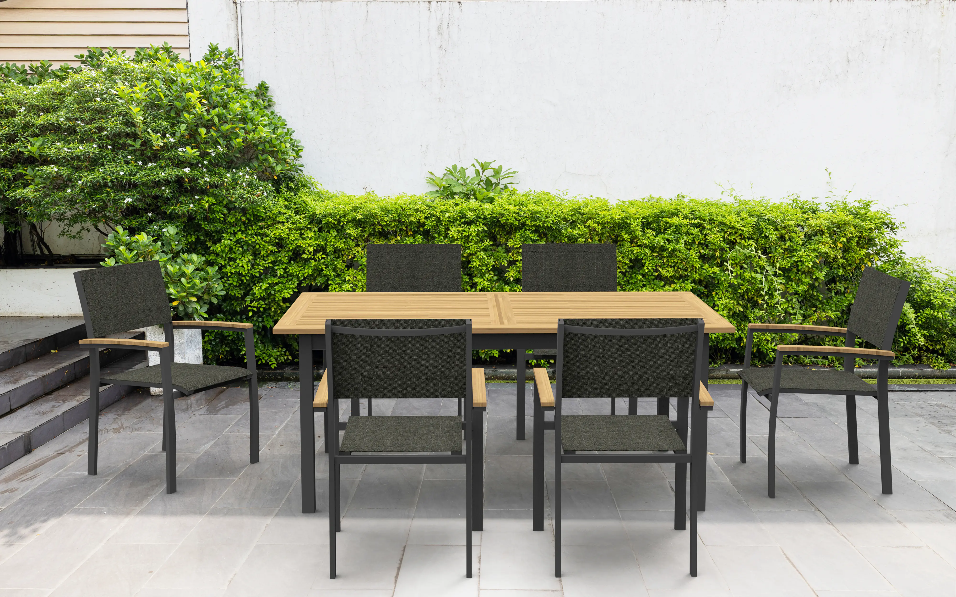 Primaster Garten-Essgruppe Atrani 6 Personen mit ausziehbarem Tisch