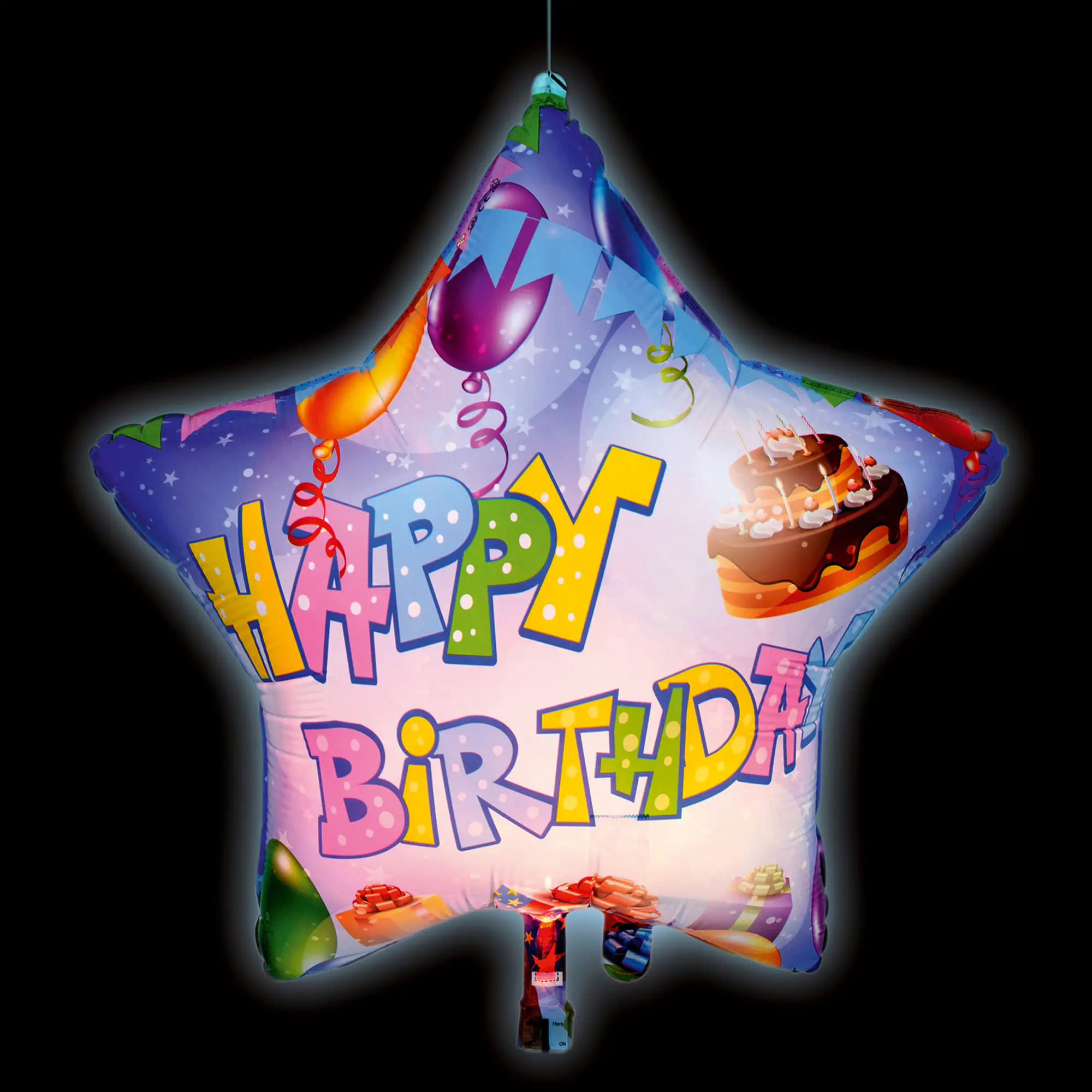 TIB Heyne Folienballon LED-Gigaloon HAPPY BIRTHDAY
