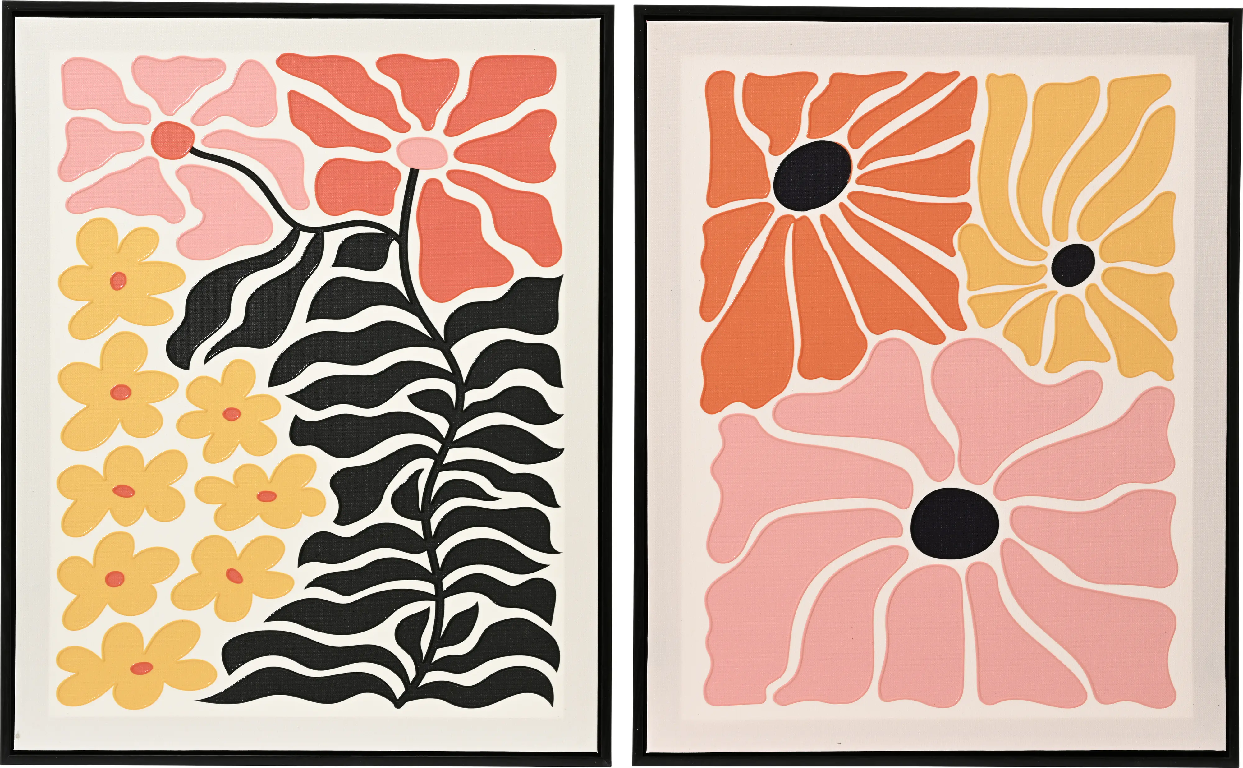 Kaemingk Gemälde Leinwand Blumen 2-fach sortiert 50 cm