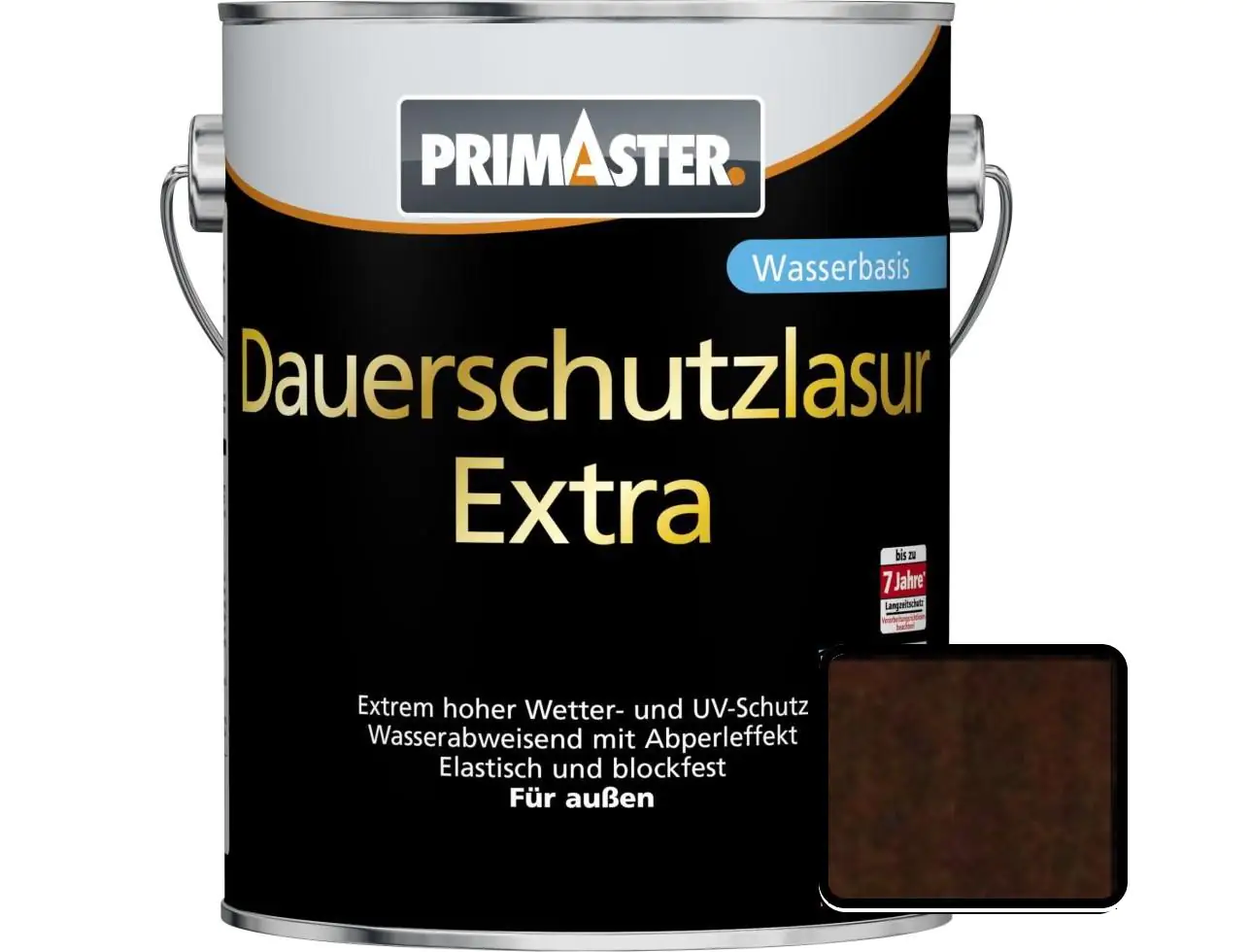 Primaster Dauerschutzlasur Extra 2,5 L nussbaum Primaster Dauerschutzlasur Extra 2,5 L nussbaum