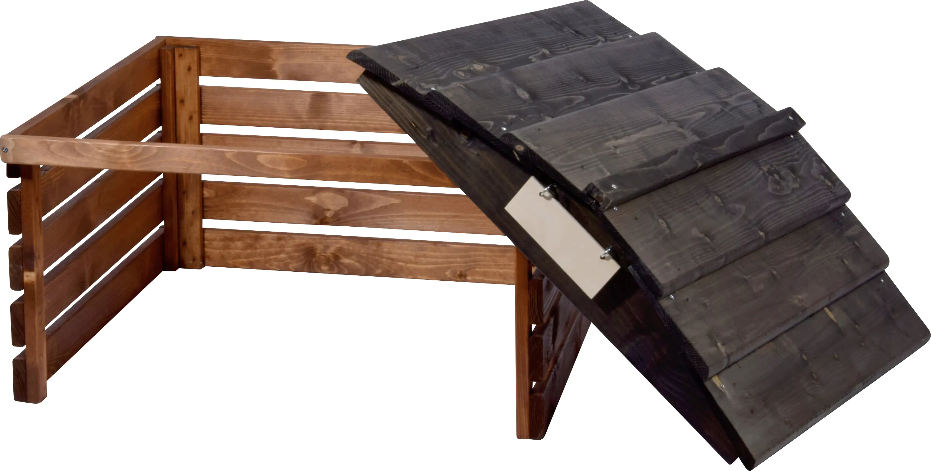 Dobar Mähroboter-Garage mit Schild braun schwarz 78,5 x 74 x 52,5 cm Dobar Mähroboter-Garage mit Schild braun schwarz 78,5 x 74 x 52,5 cm