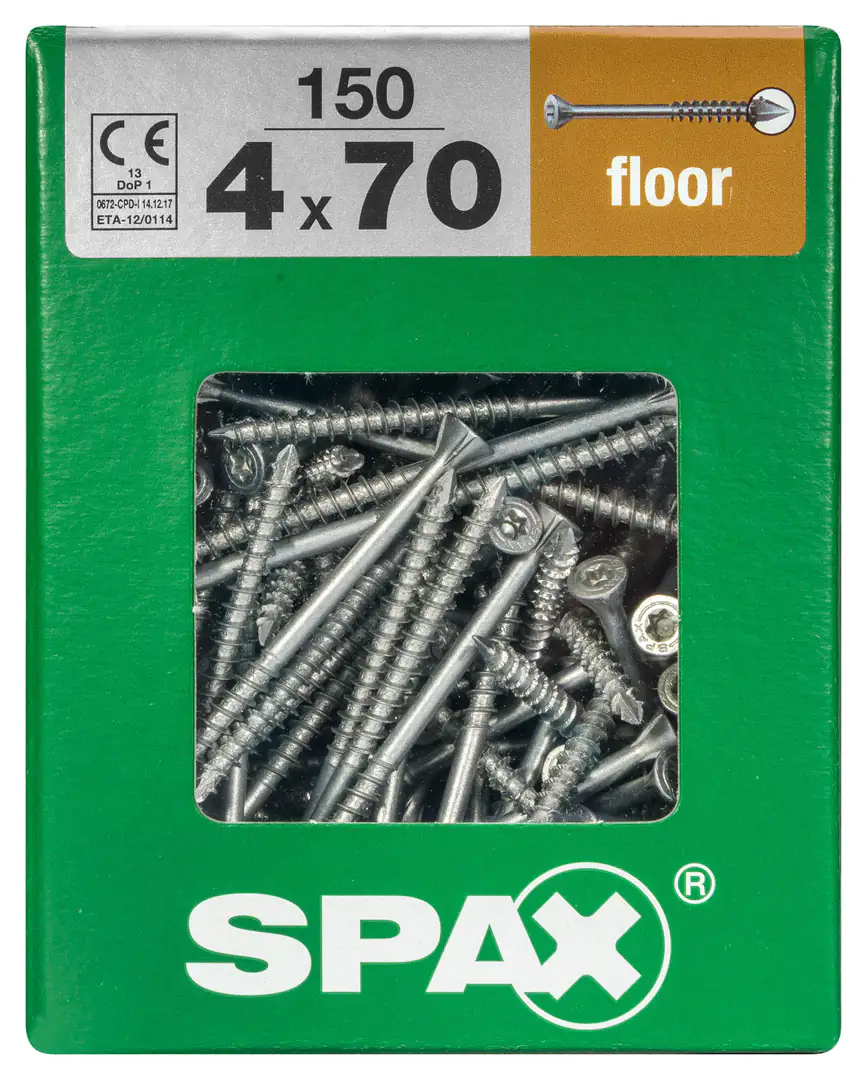 Spax Dielenschrauben 4.0 x 70 mm TX 10 - 150 Stk. Spax Dielenschrauben 4.0 x 70 mm TX 10 - 150 Stk.