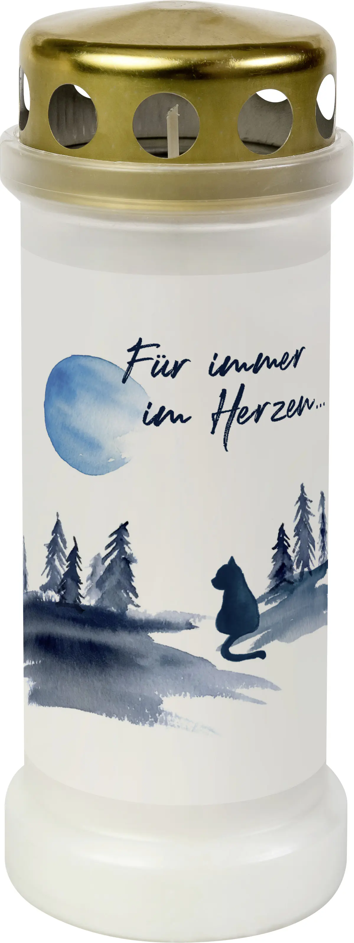 Bolsius Dauerbrenner Nr. 6 Katze weiß, Höhe: 17,3 cm