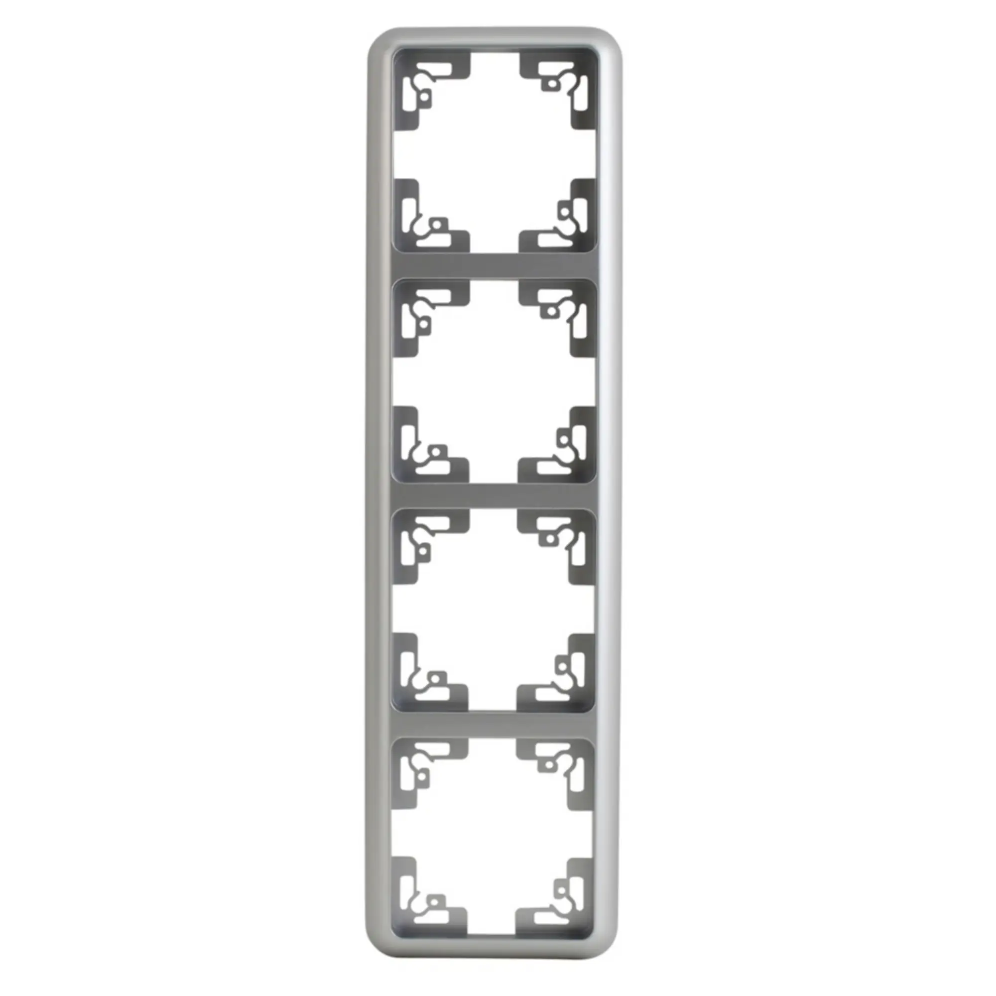 Unitec Abdeckrahmen Montreal 4-fach S503 silber Unitec Abdeckrahmen Montreal 4-fach S503 silber