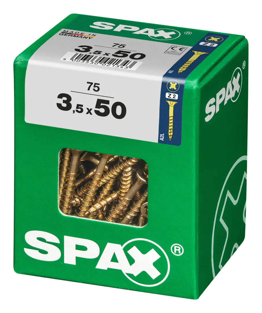 Spax Universalschrauben 3.5 x 50 mm PZ 2 - 75 Stk.