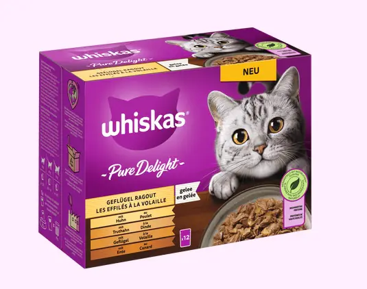 Whiskas Multipack Pure Delight Geflügelragout Katzenfutter 12 x 85 g Whiskas Multipack Pure Delight Geflügelragout Katzenfutter 12 x 85 g